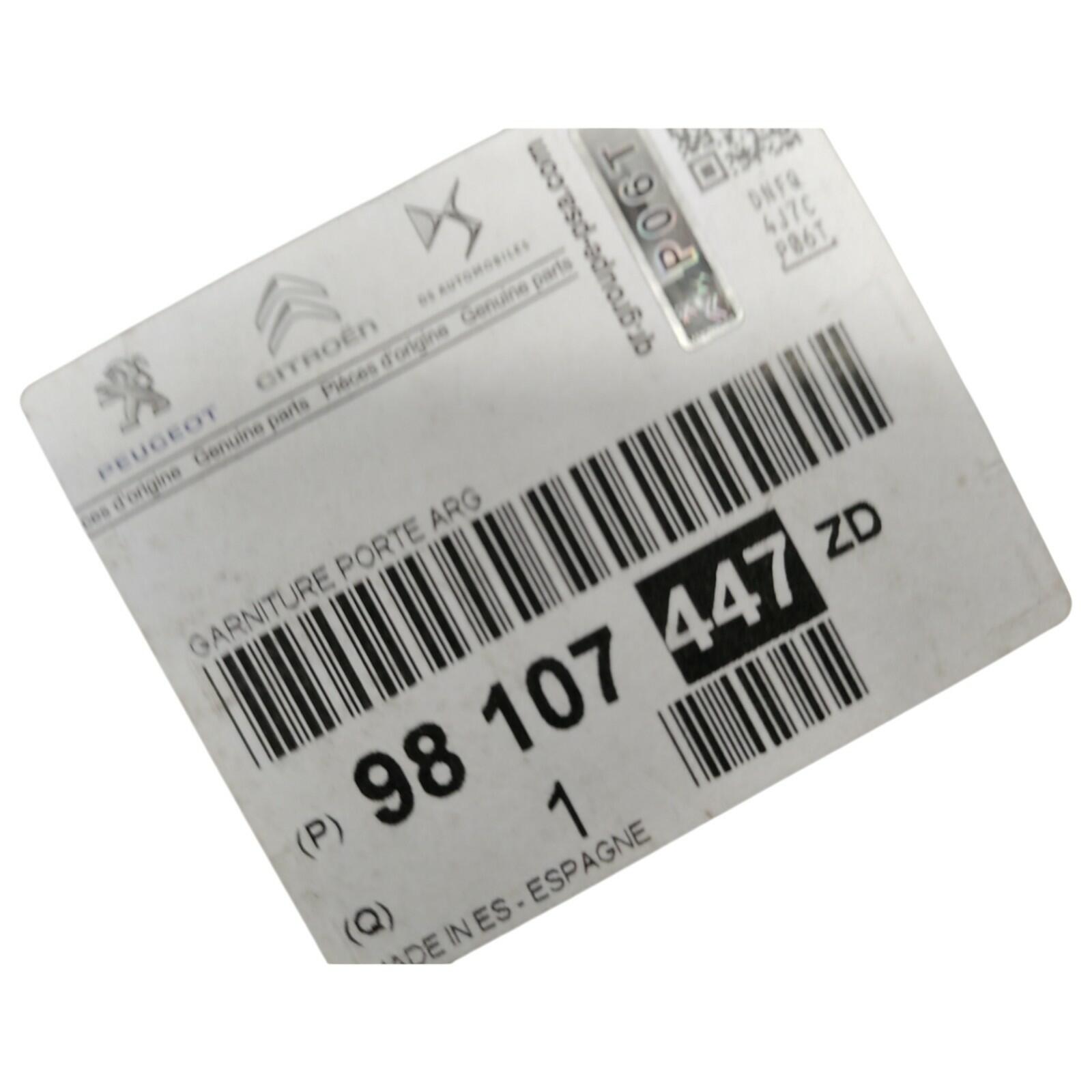 Genuine PSA Peugeot Partner Citroën Berlingo LH NS 98107447ZD – VIN Re