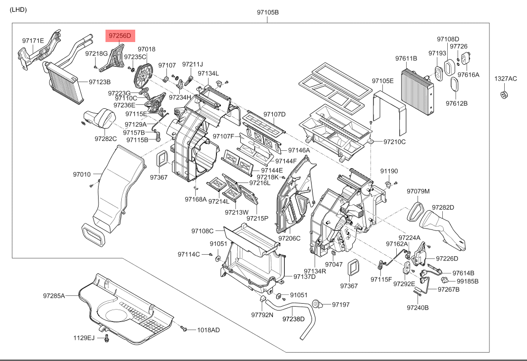 Genuine Hyundai Santa Fe (06 10) Sonata (04 08) Mode actuator 971543K700