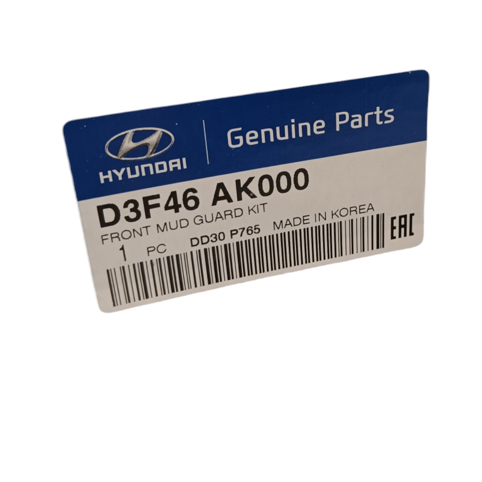 Genuine Hyundai Tucson Front mudguard Kit D3F46AK000