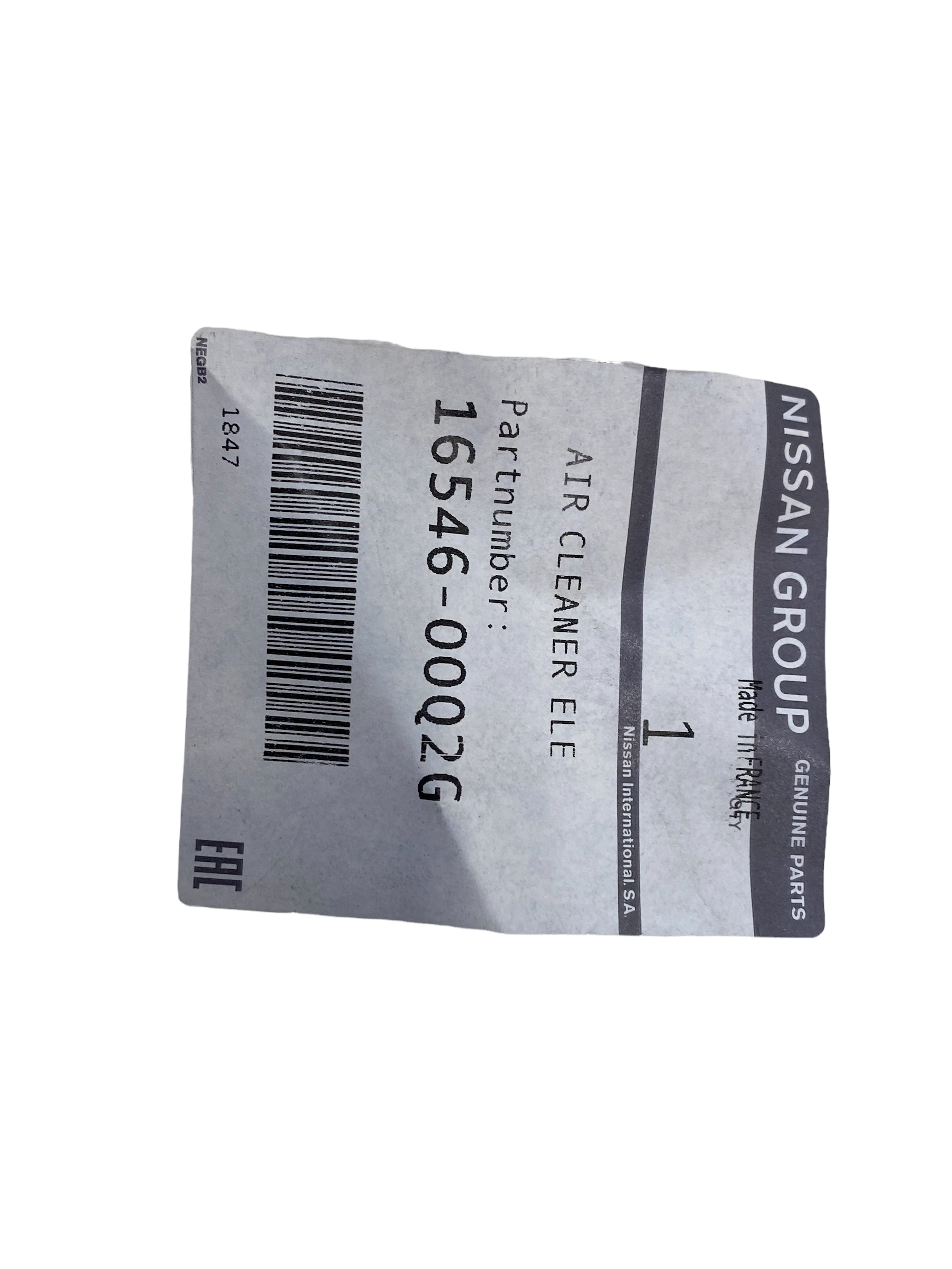 Genuine Nissan Interstar / NV400 Air Cleaner Element Filter 1654600Q2G