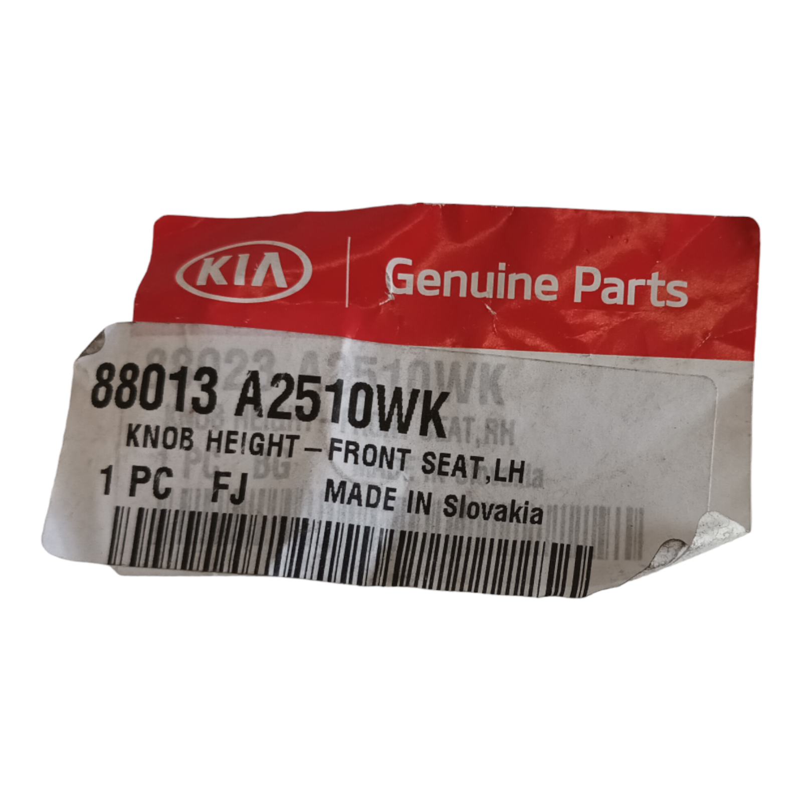 Genuine Kia Ceed Front LH Seat Height Knob 88013A2510WK