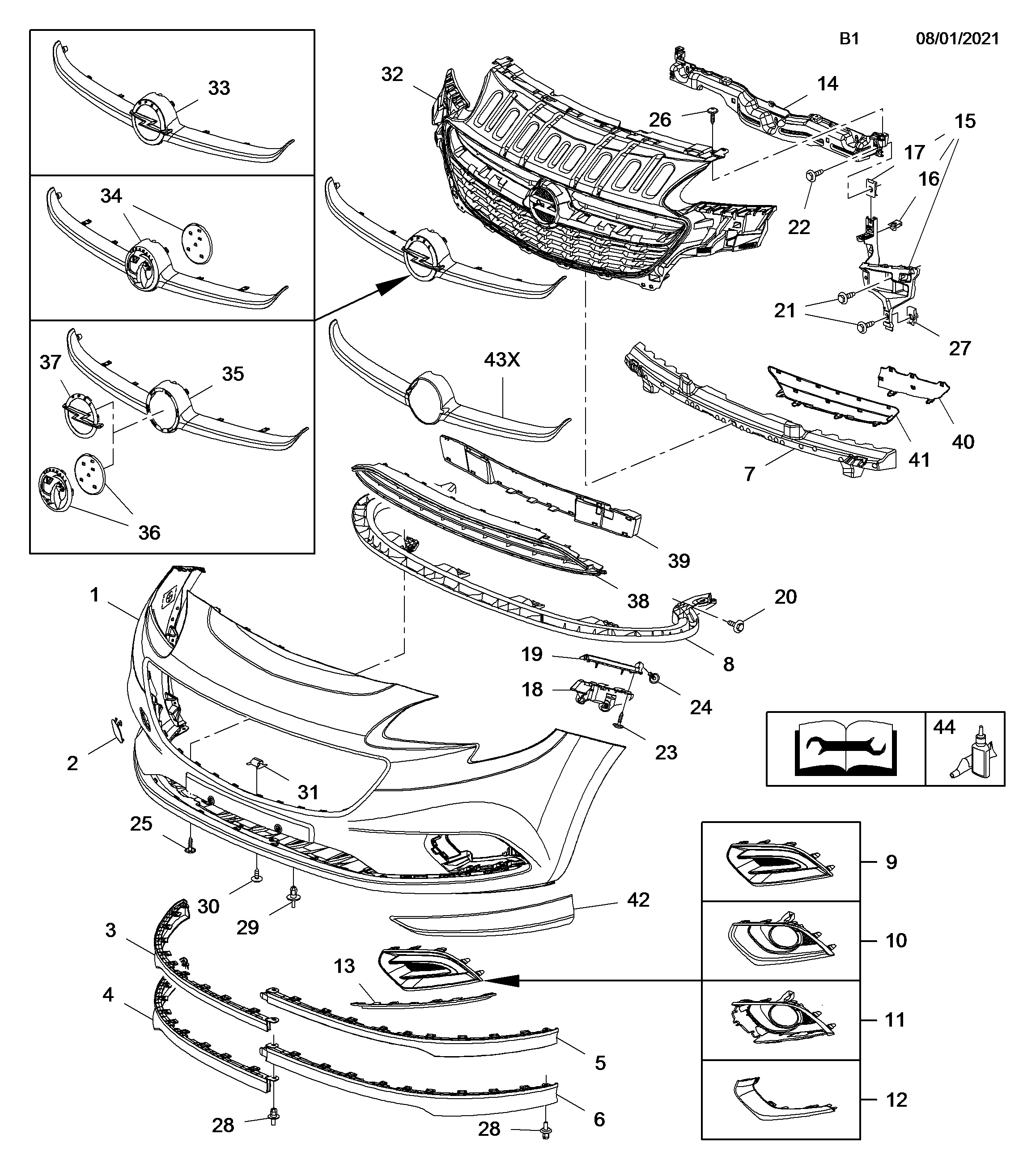 Genuine Vauxhall Corsa E LH NS Deflector trim 39003610