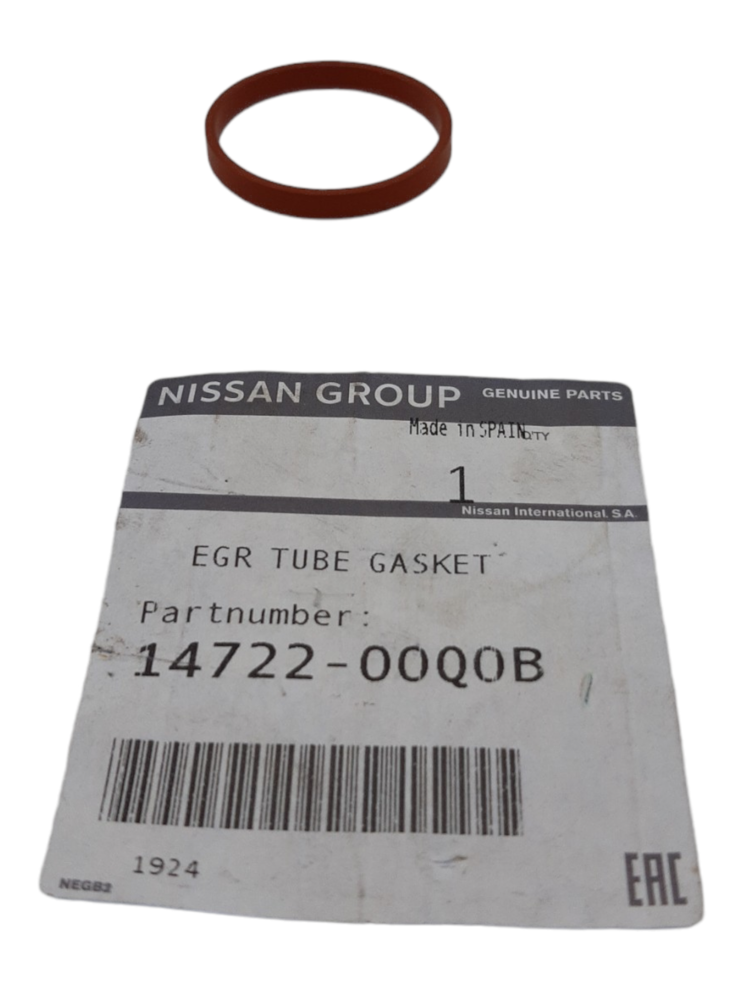 Genuine Nissan Qashqai Primastar X-Trail EGR tube gasket 1472200Q0B