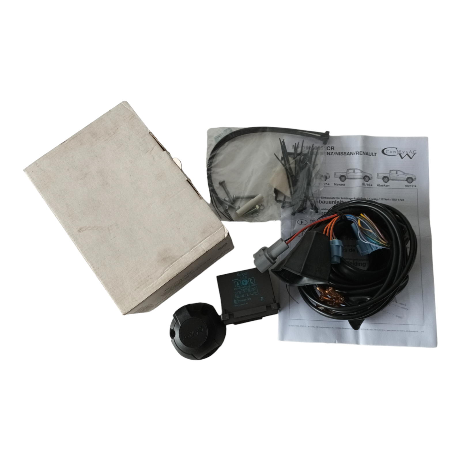 ConWys AG 7 Pin 12 Volt Electric Tow Bar Wiring Kit 19500651CR