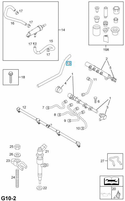 Genuine Vauxhall Astra H / Zafira B Fuel Injectors to Fuel Collector Tank Return Fuel Pipe 55573521