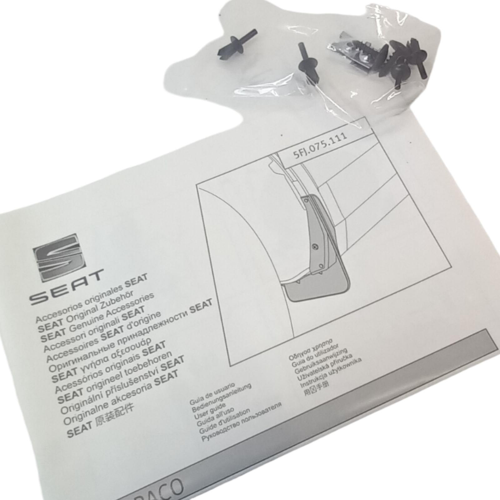 Genuine SEAT Tarraco Front Mud Guard Kit 5FJ075111
