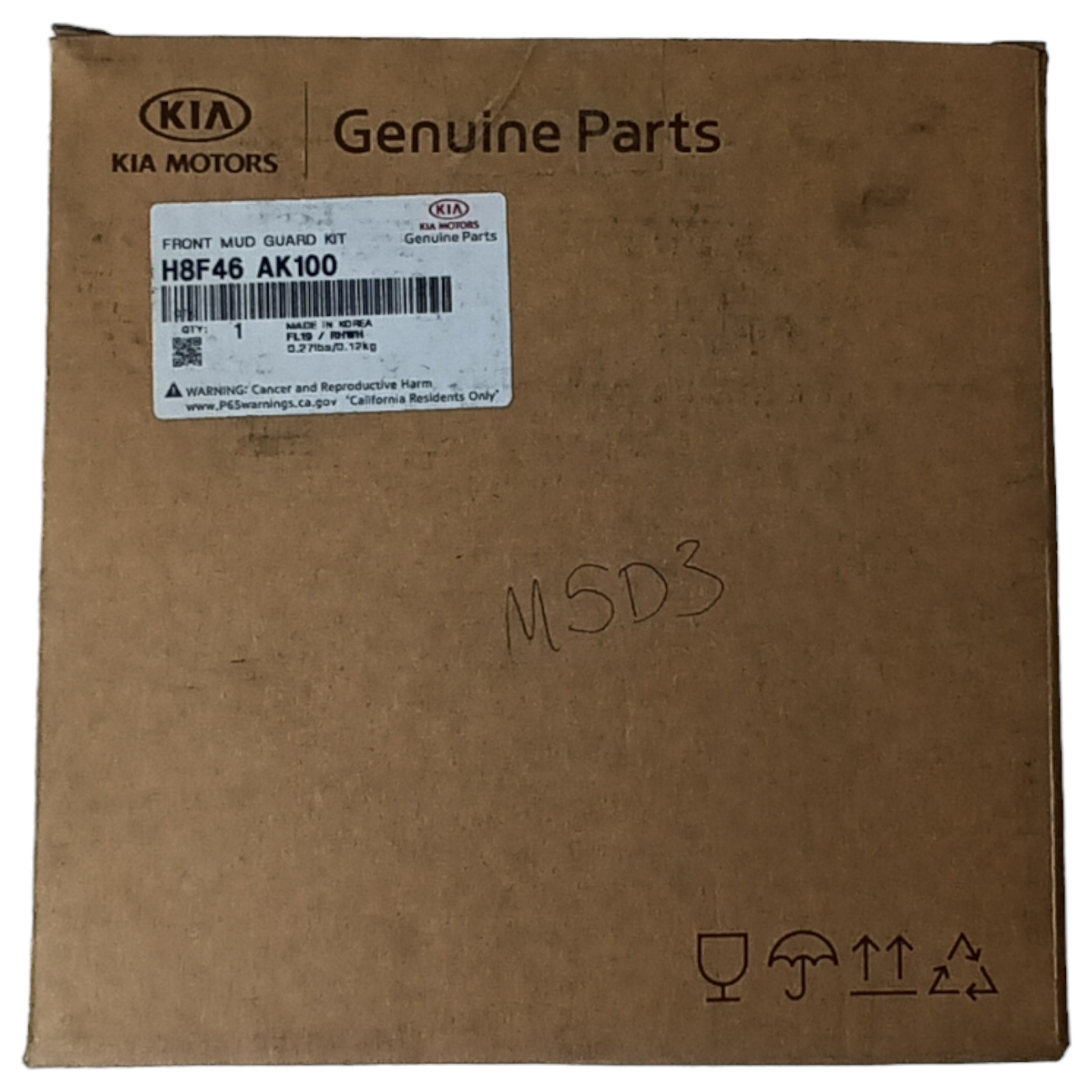Genuine Kia Stonic Front Mud Guard Kit H8F46AK100