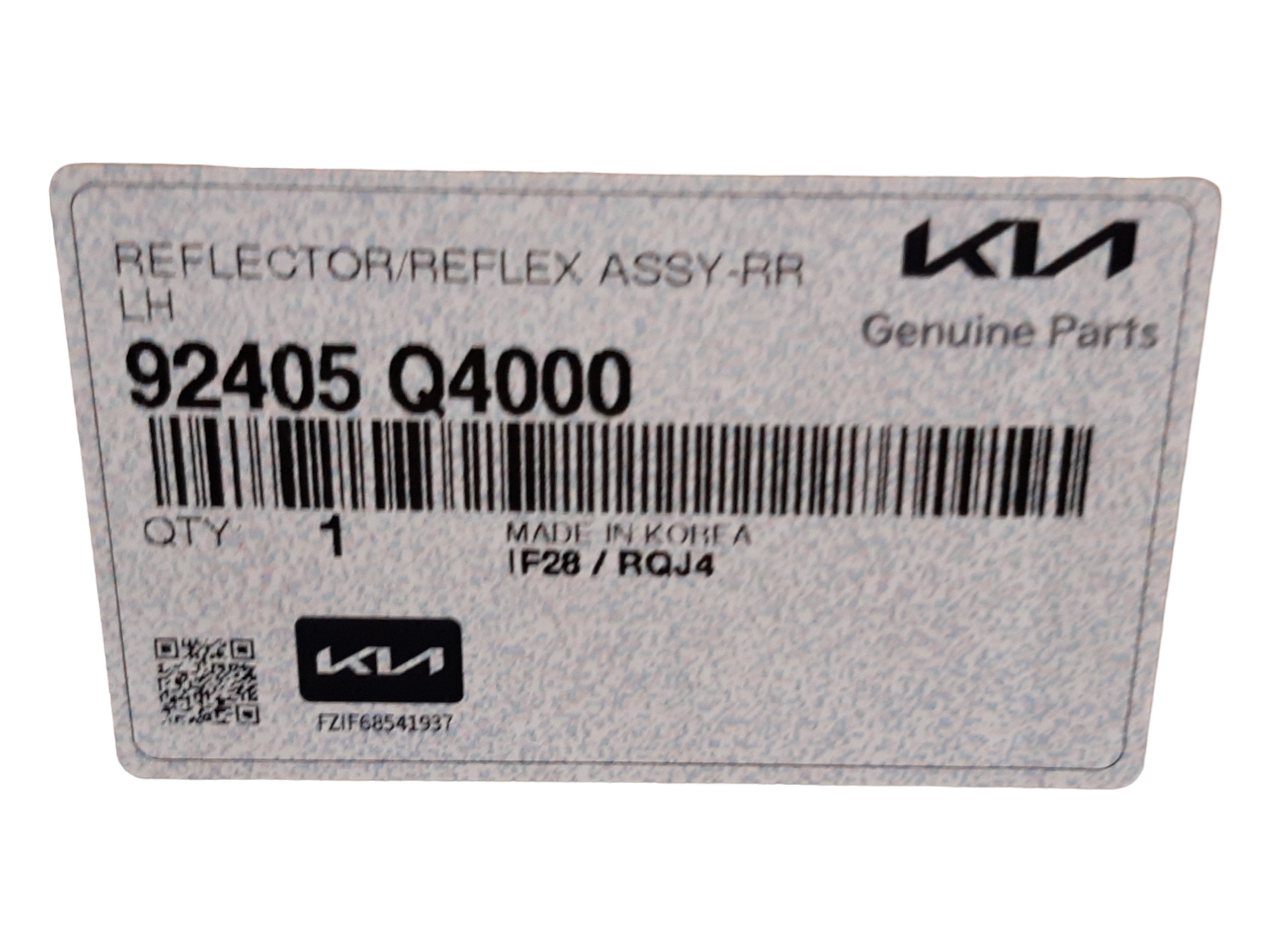 Genuine Kia Niro EV LH Rear Reflector Lamp 92405Q4000