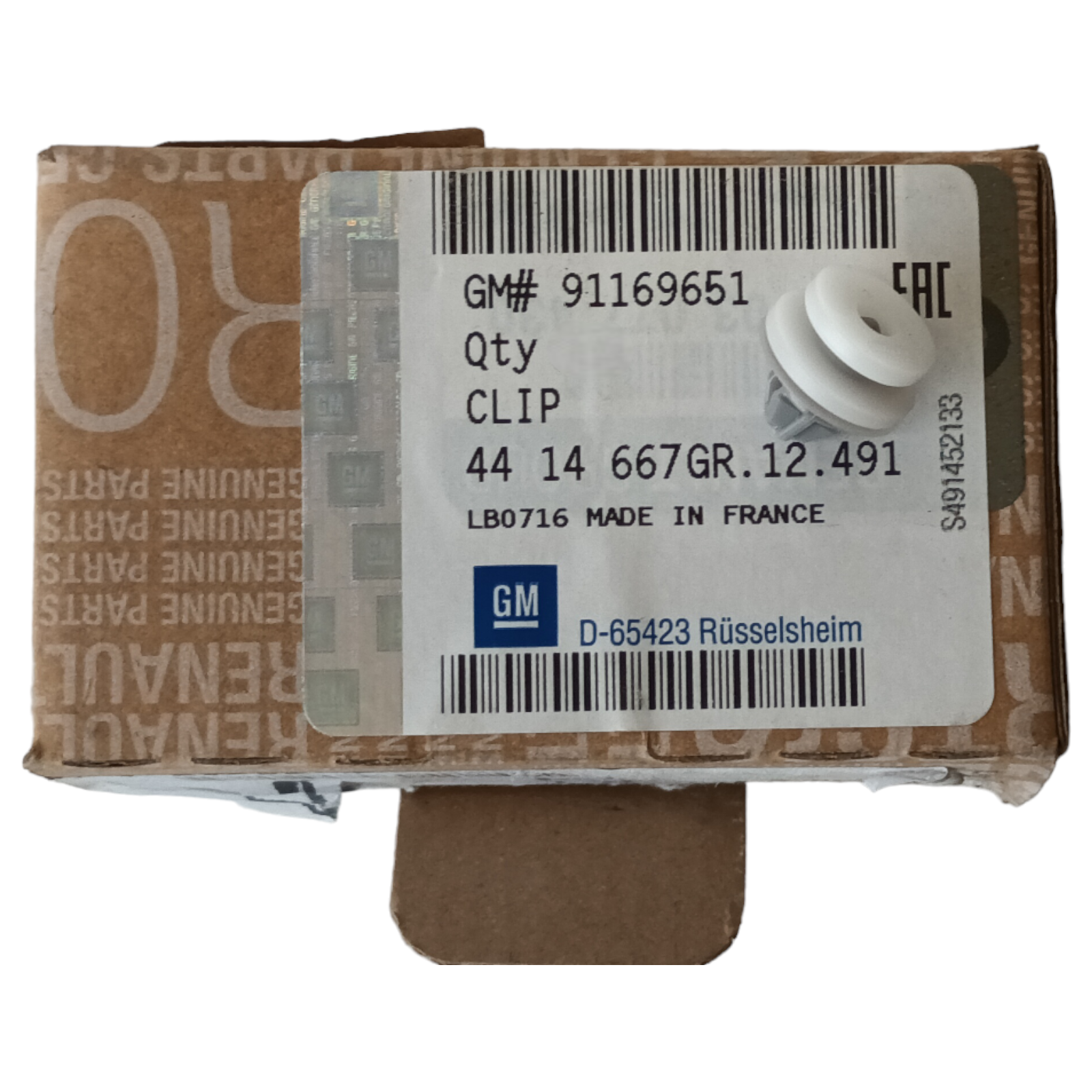 Genuine Vauxhall Movano B Vivaro A Retaining clip 91169651