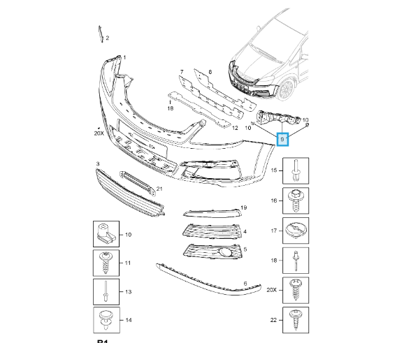 Genuine Vauxhall Zafira B LH NS Front end panel to wing guide 13124997