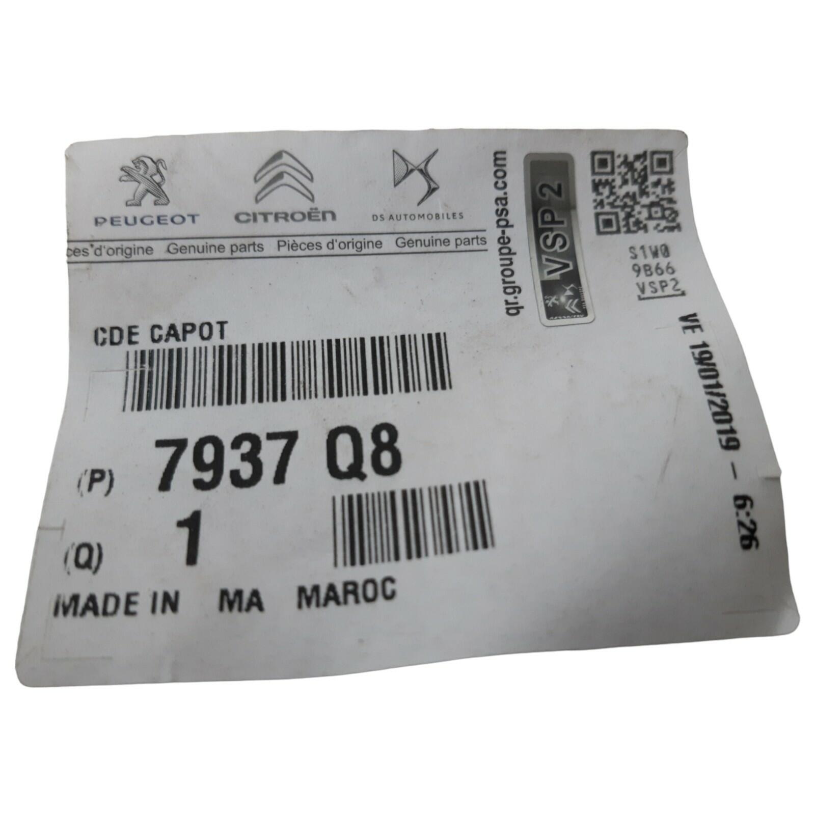 Genuine PSA Citroen Berlingo Peugeot Partner Bonnet 7937Q8 – VIN Requi