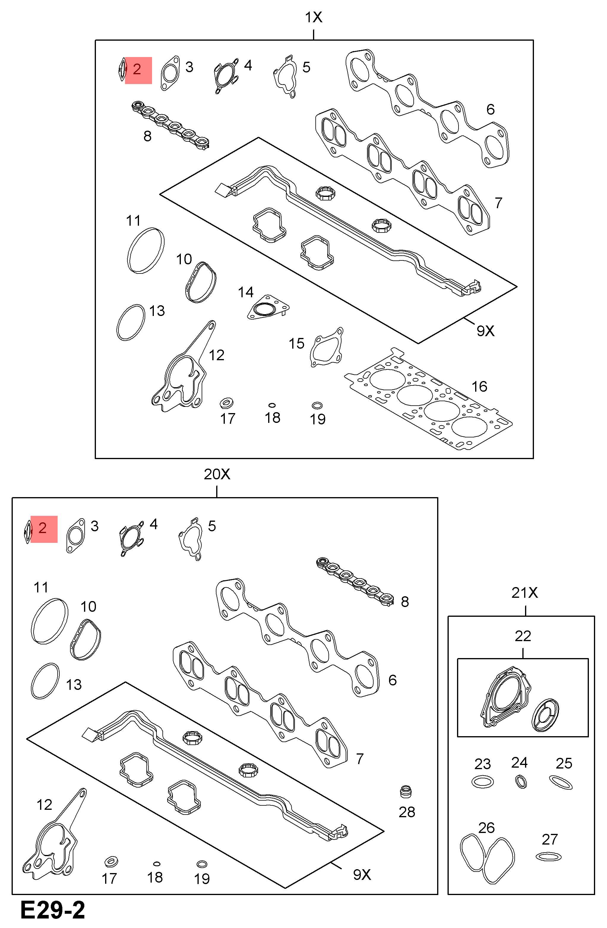 Genuine Vauxhall Vivaro A EGR Valve Gasket 93198561
