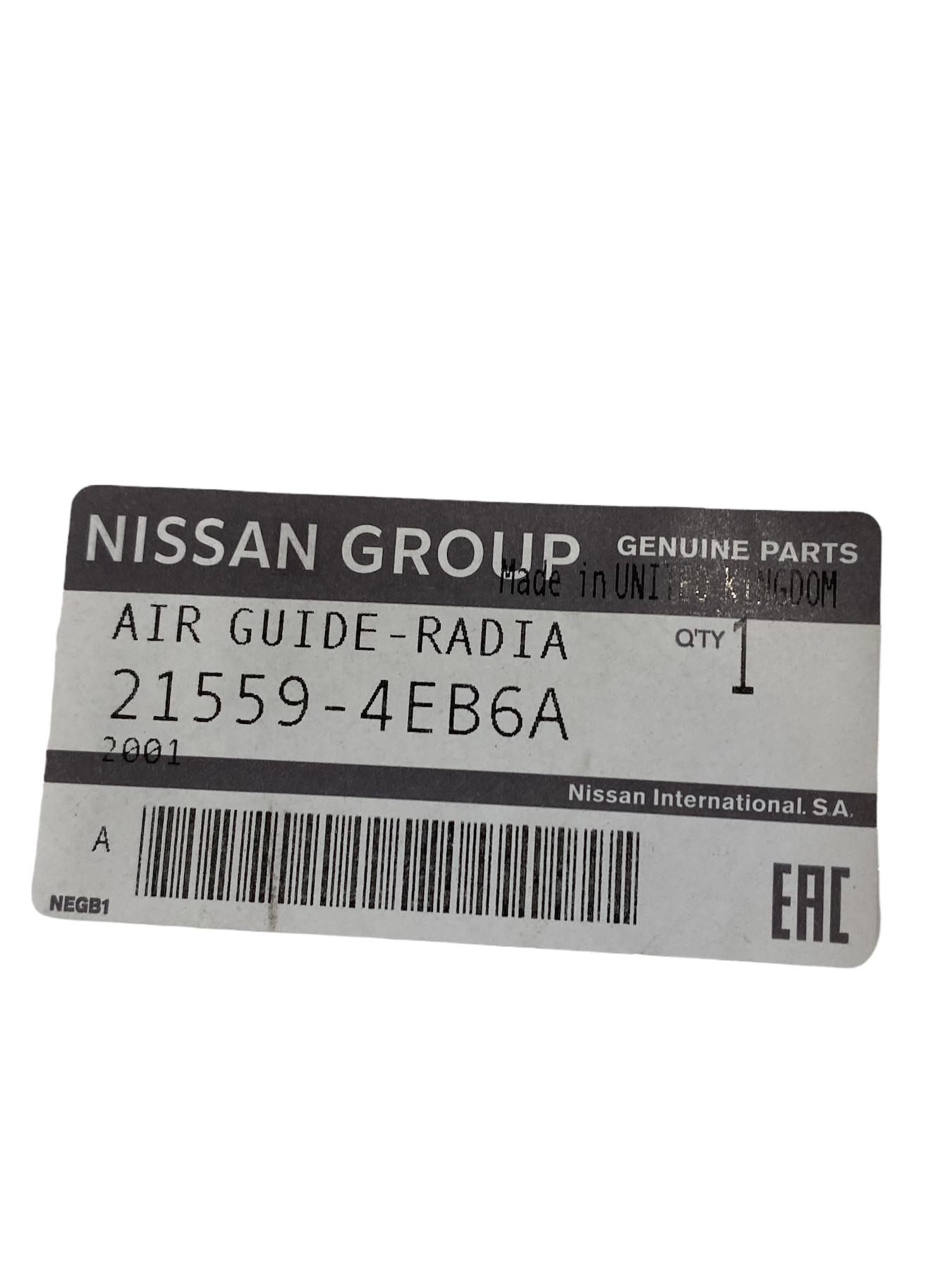 Genuine Nissan Qashqai J11E LH NS Radiator side air guide 215594EB6A