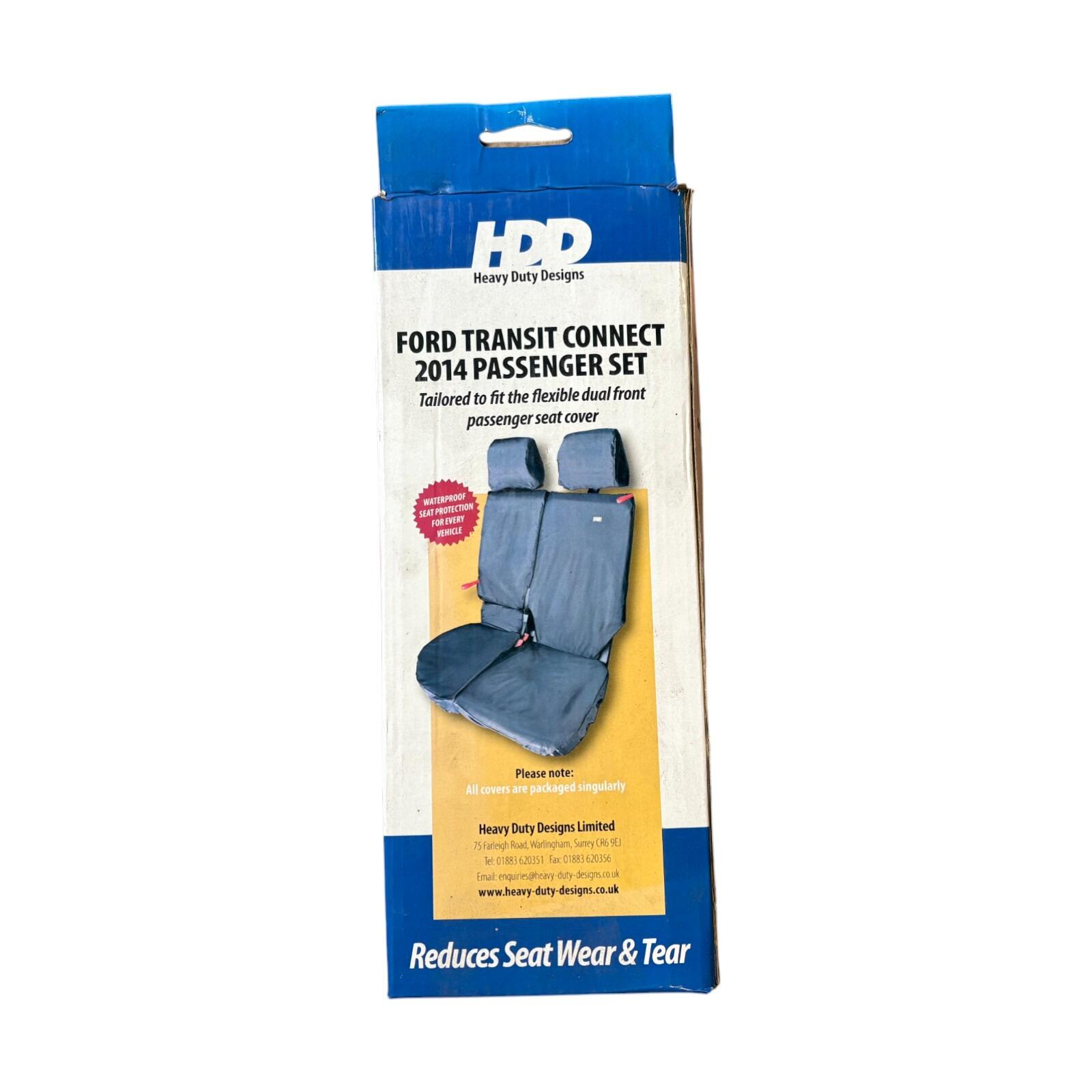 HDD Heavy duty Dual passenger seat cover (black) fits Ford Transit Connect 701