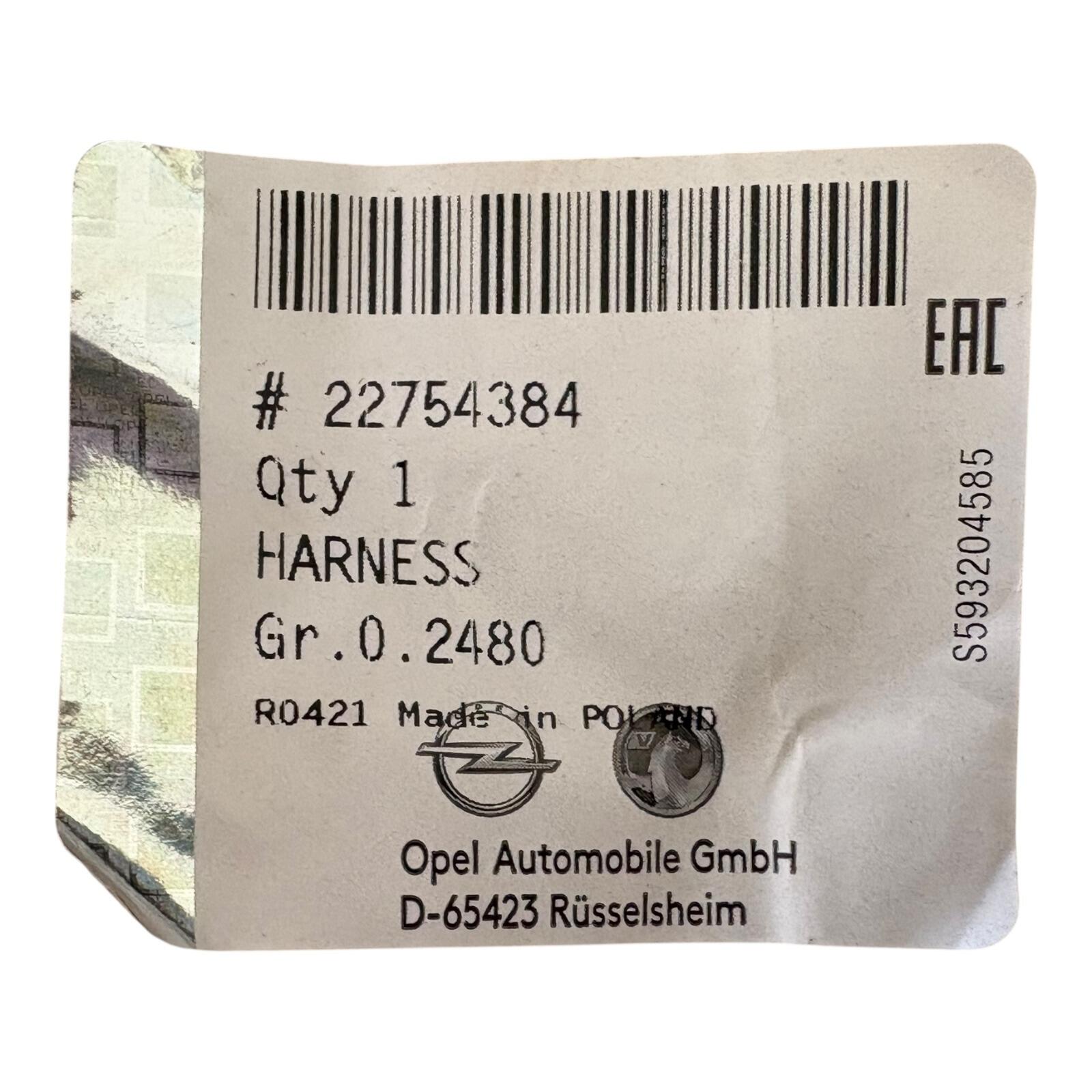 Genuine Vauxhall C Pump module wiring harness 22754384 – VIN Required