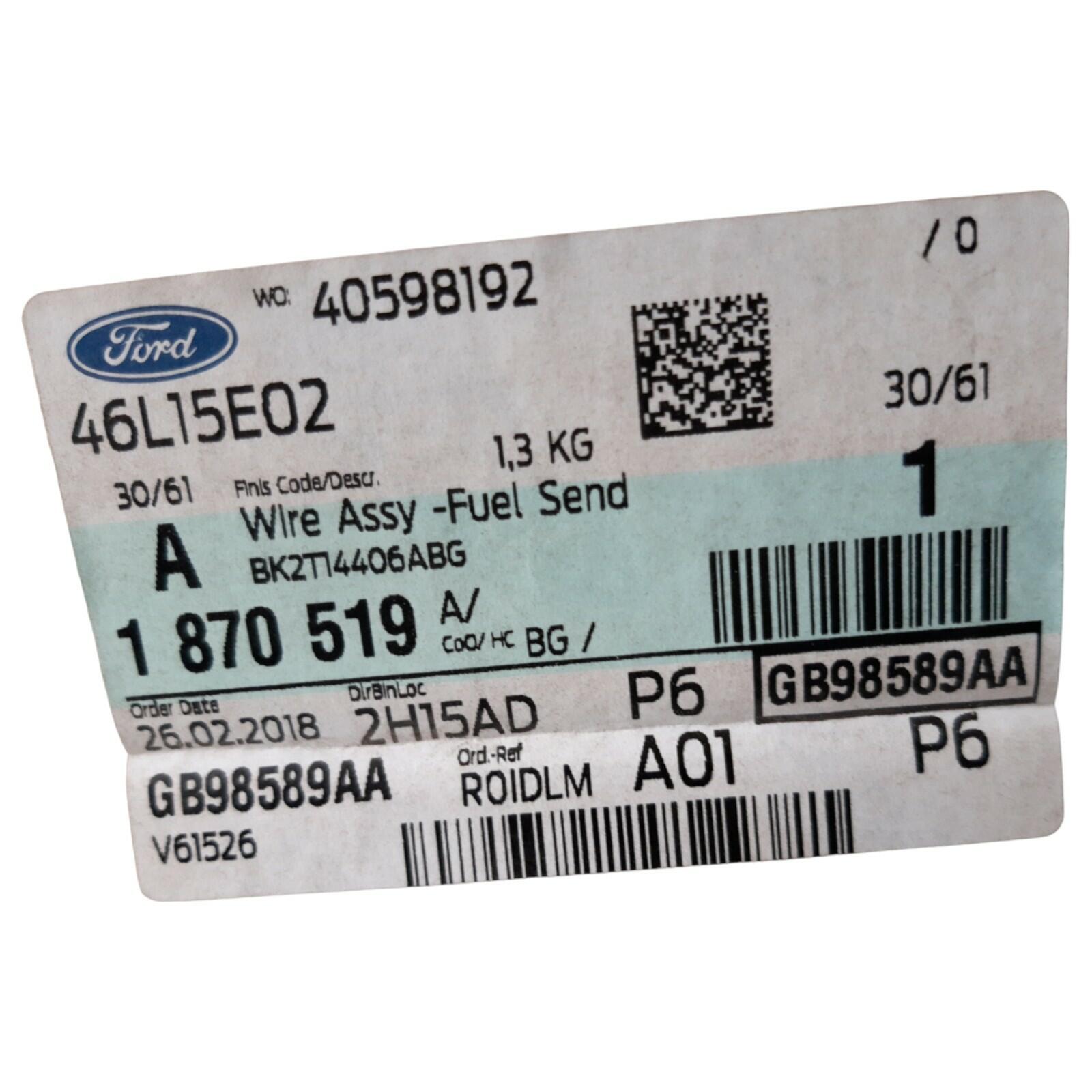 Genuine Ford Transit Custom (TTF) Fuel sender wiring assembly 1870519 ...