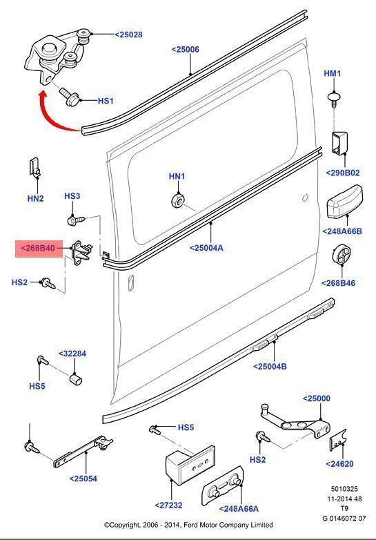 Ford Transit TT9 | LH Centre Sliding Door Roller | 1705694 | GFN Parts