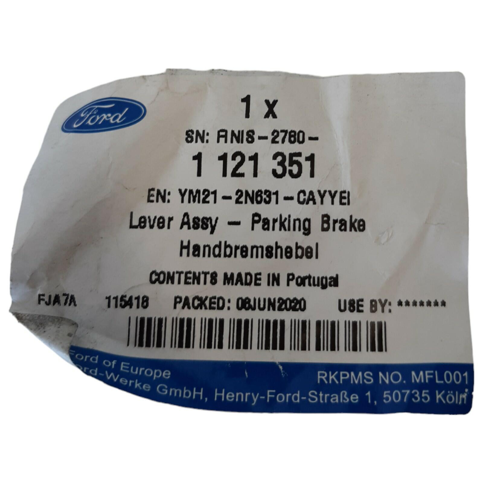 Genuine Ford Galaxy (VX) Handbrake lever assembly 1121351 YM212N631CAYYEI