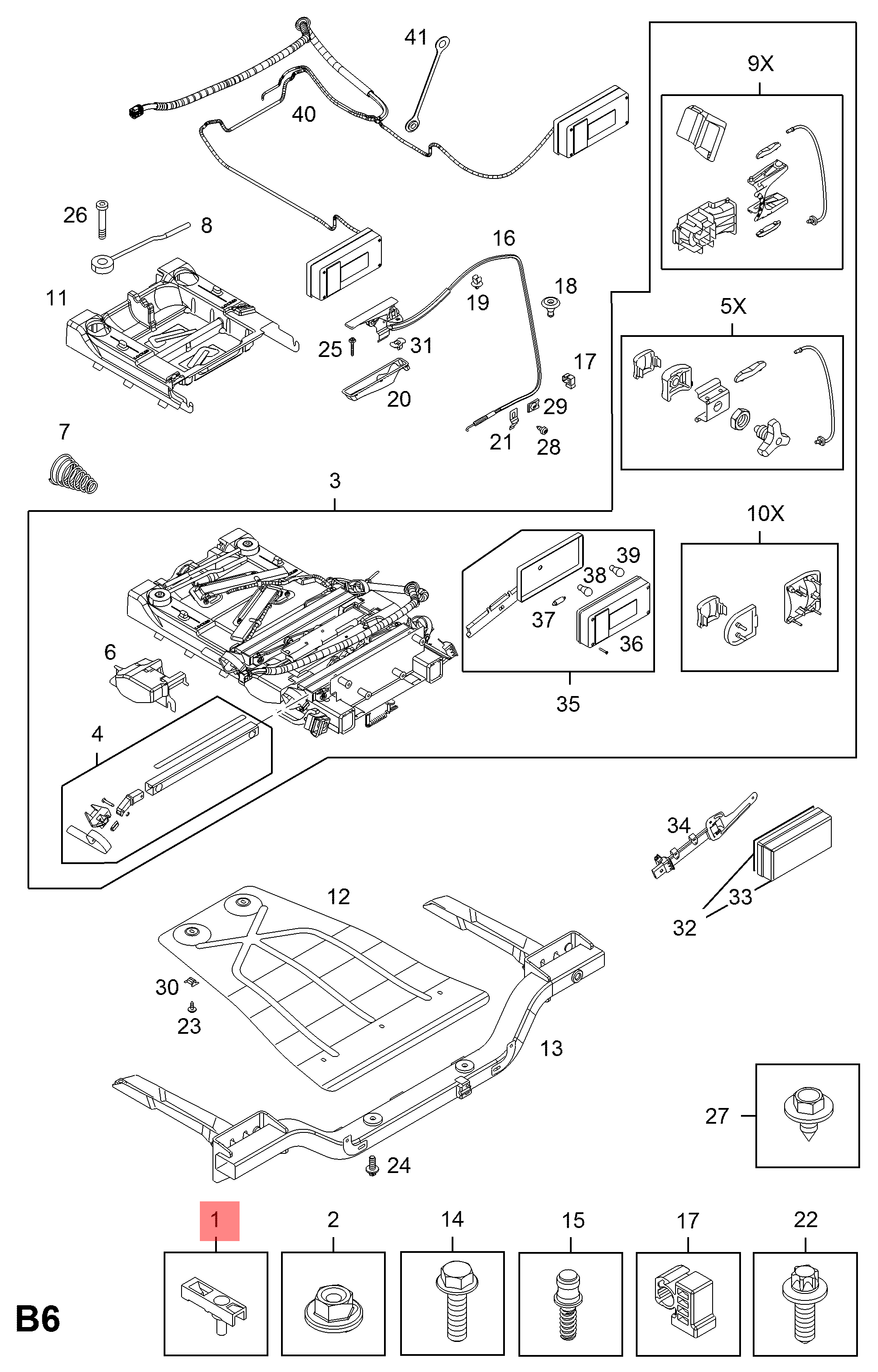 Vauxhall OEM Corsa D Luggage Carrier Bracket