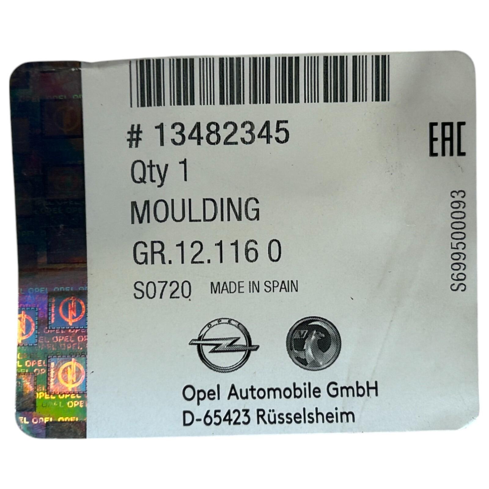 Genuine Vauxhall Crossland X LH NS Front wheel arch moulding 13482345
