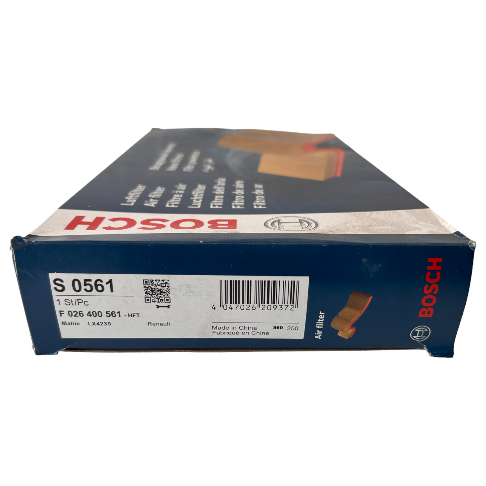 Filtro Aria Bosch S0561 | Protezione Motore E Abitacolo | Alta Efficienza Filtrazione