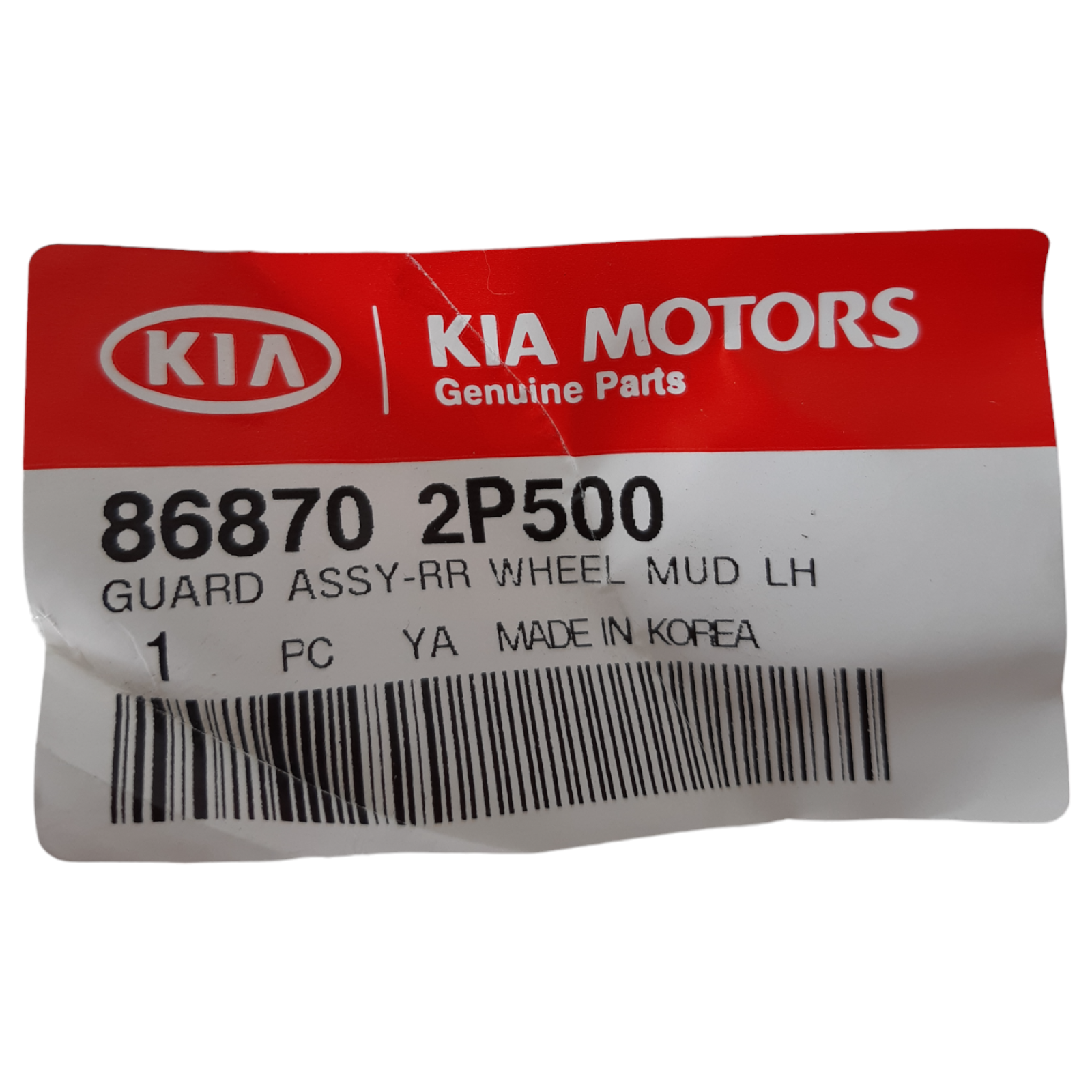 Genuine Kia Sorento Rear LH Mud Guard 868702P500