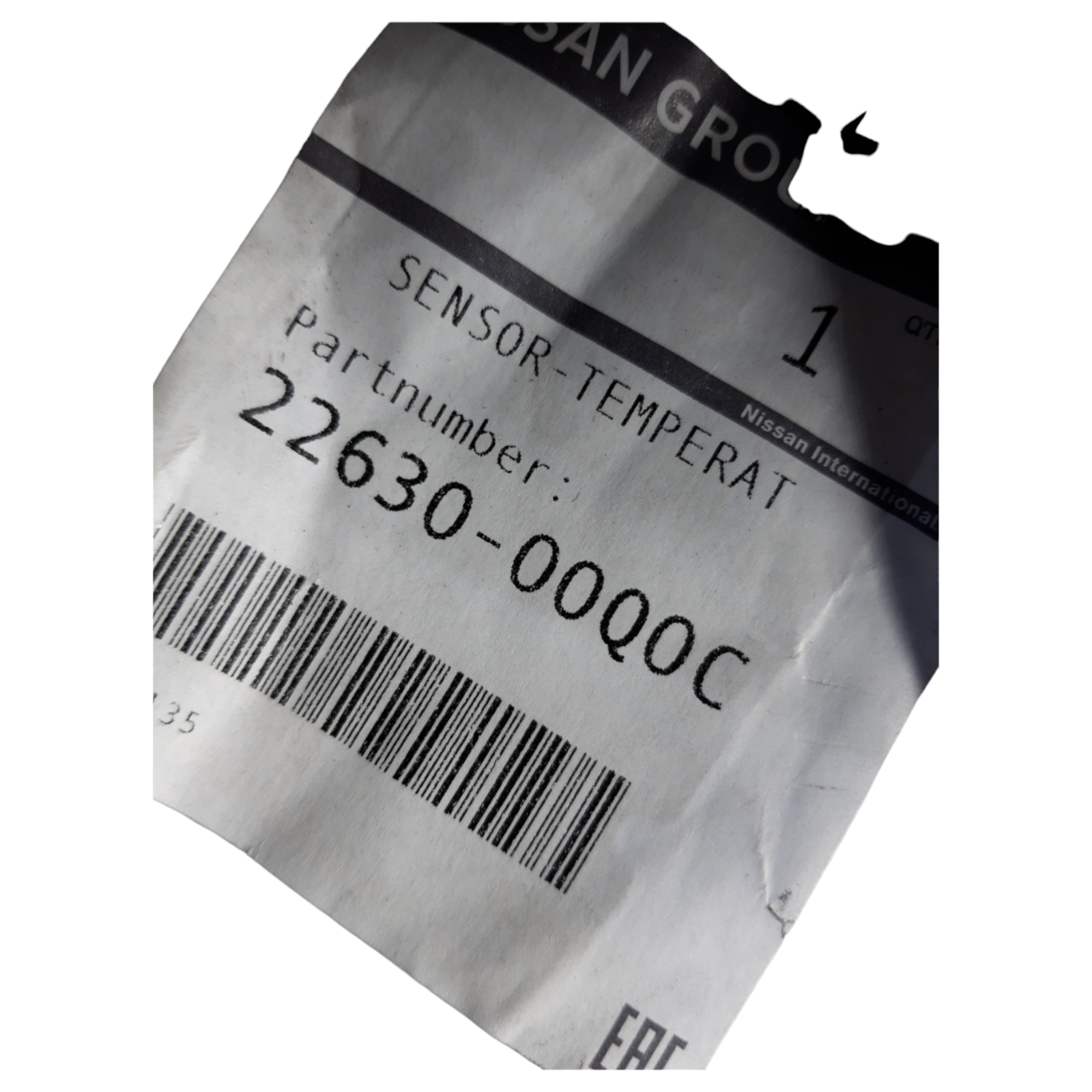 Genuine Nissan Interstar (X70) Engine coolant temperature sensor 2263000Q0C