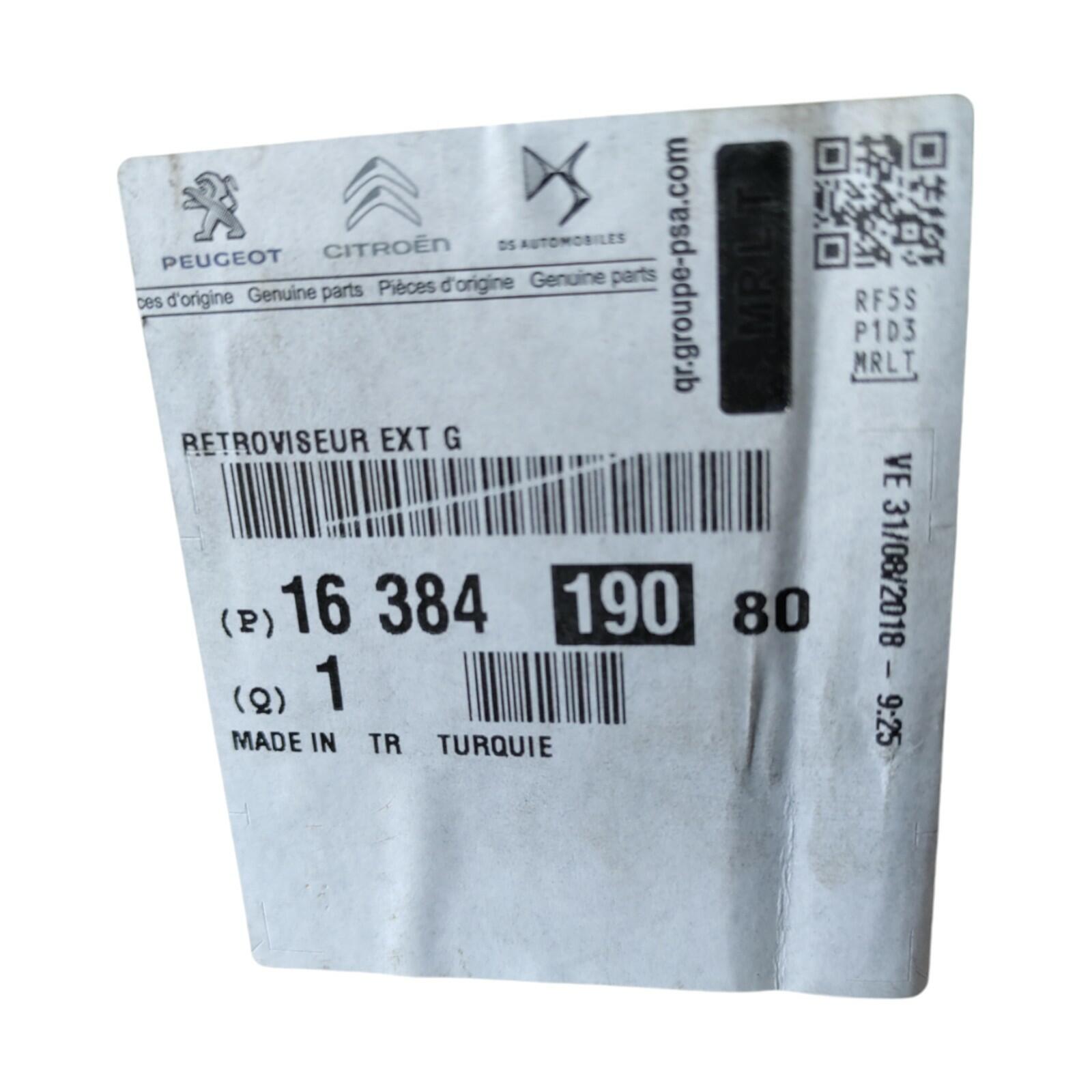 psa8 エヌ　プロモ　ミラー Genuine PSA Peugeot Bipper Citroen Nemo LH NS Wing 1638419080 – VIN Re