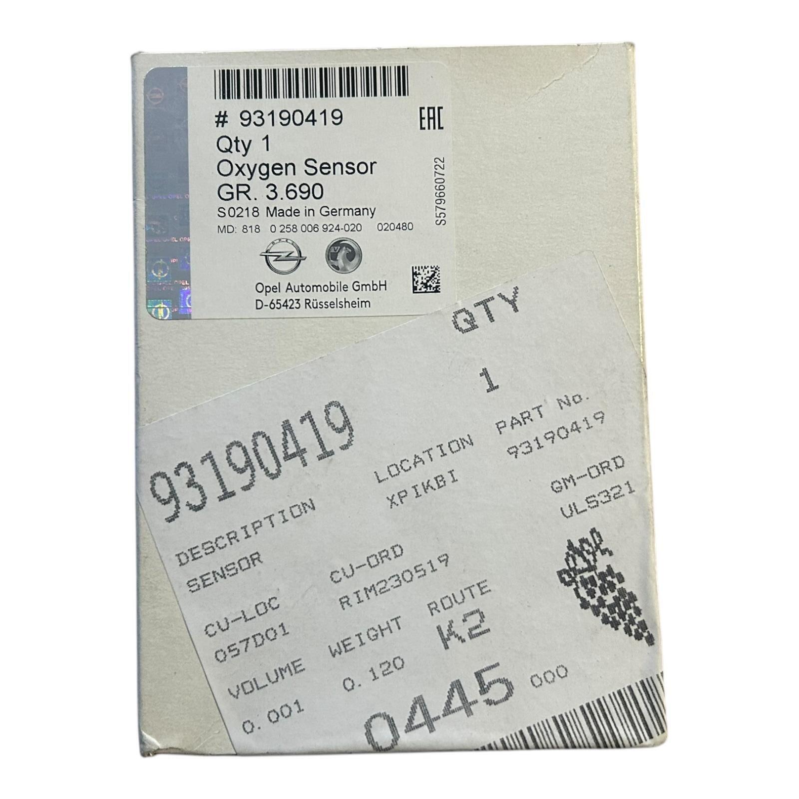 Genuine Vauxhall Genuine Bosch Lambda Oxygen O2 Sensor 93190419 – VIN