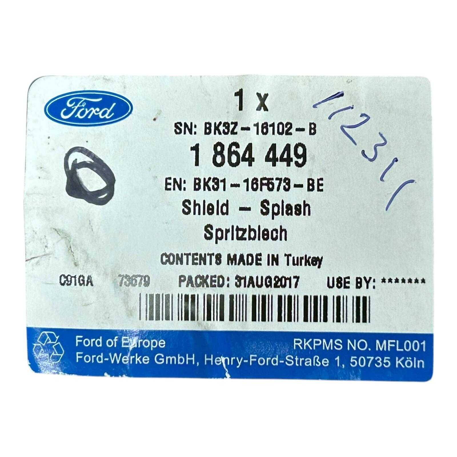 Genuine Ford Splash Shield 1864449 – VIN Required | Genuine OEM Part