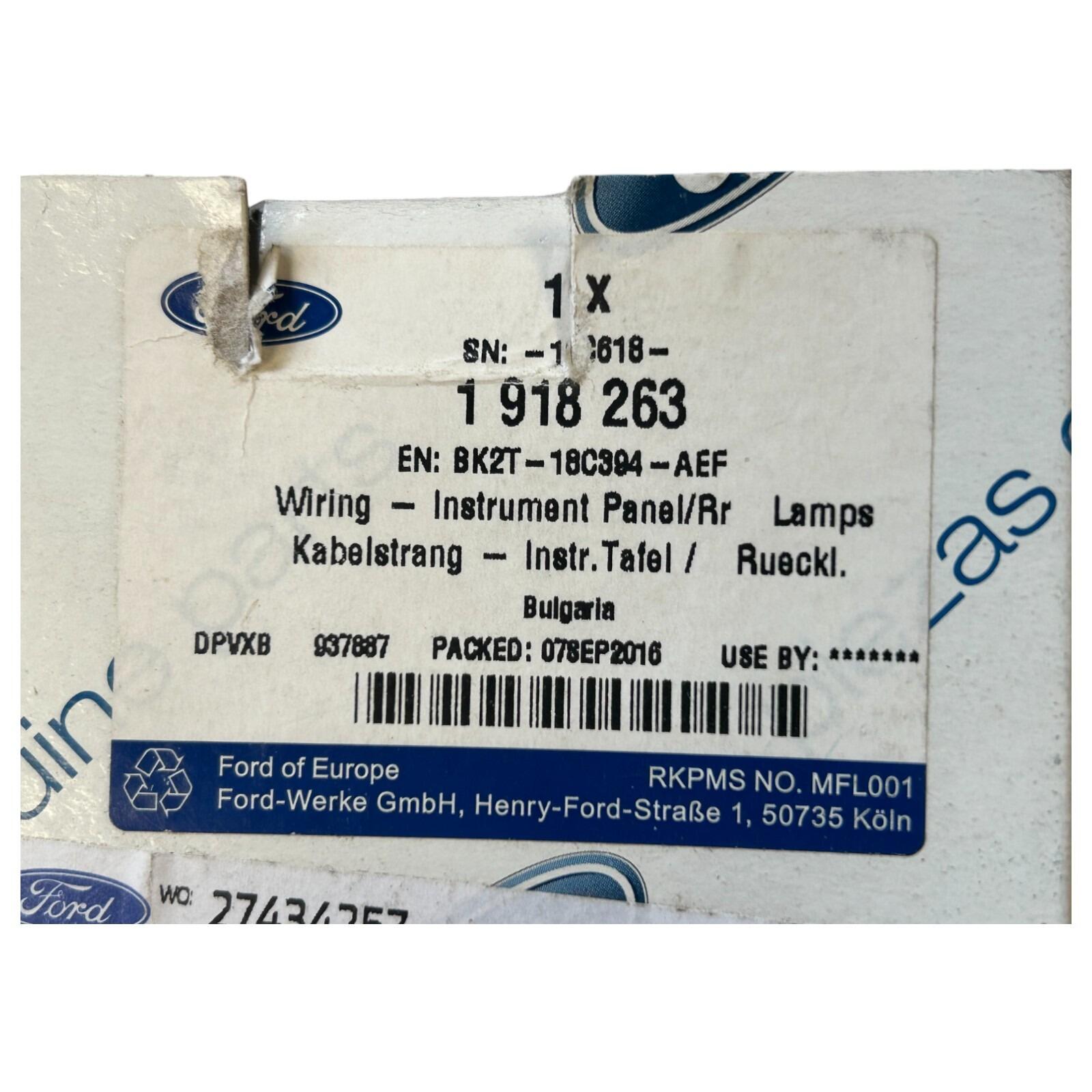 Genuine Ford Tourneo Custom LH NS Rear door wiring loom 1918263 – VIN