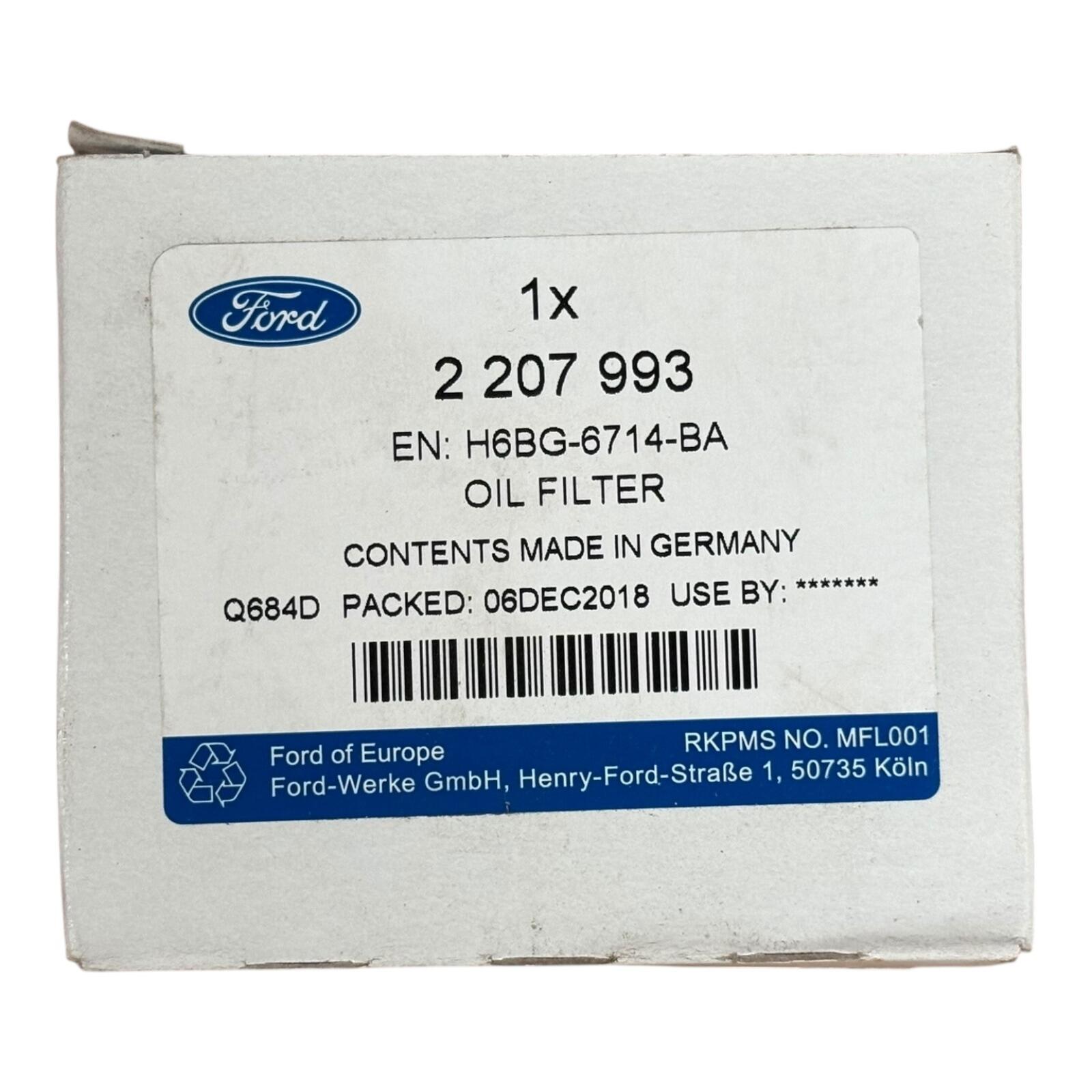 Genuine Ford Fiesta Focus Kuga Puma Oil filter 2207993