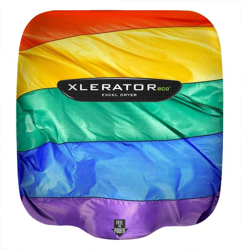 Xlerator Hand Dryer Rainbow Flag
