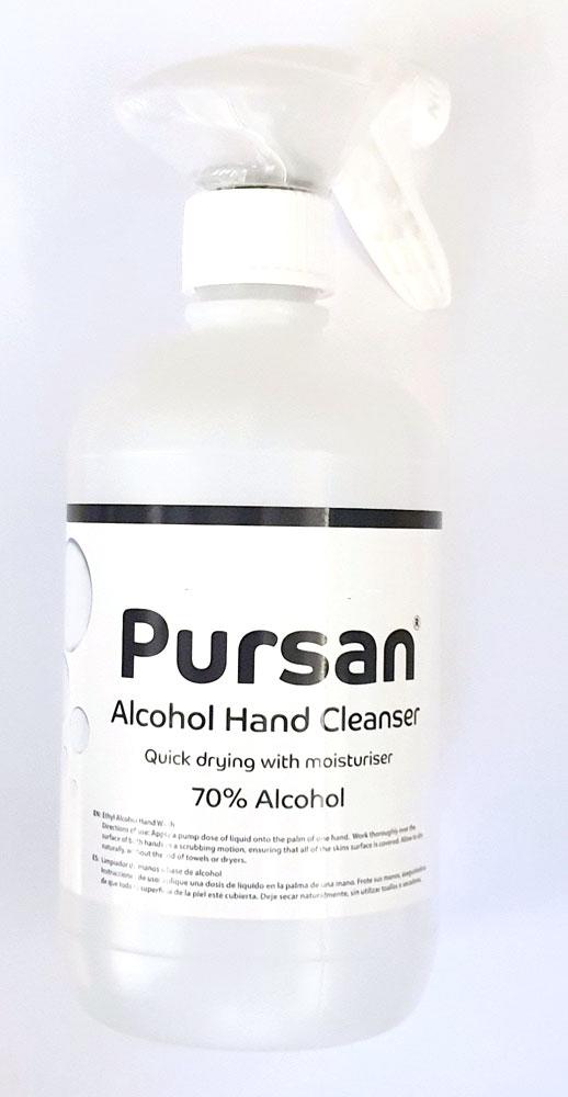 PURESAN Alcohol Hand Sanitiser Spray 8x500ml