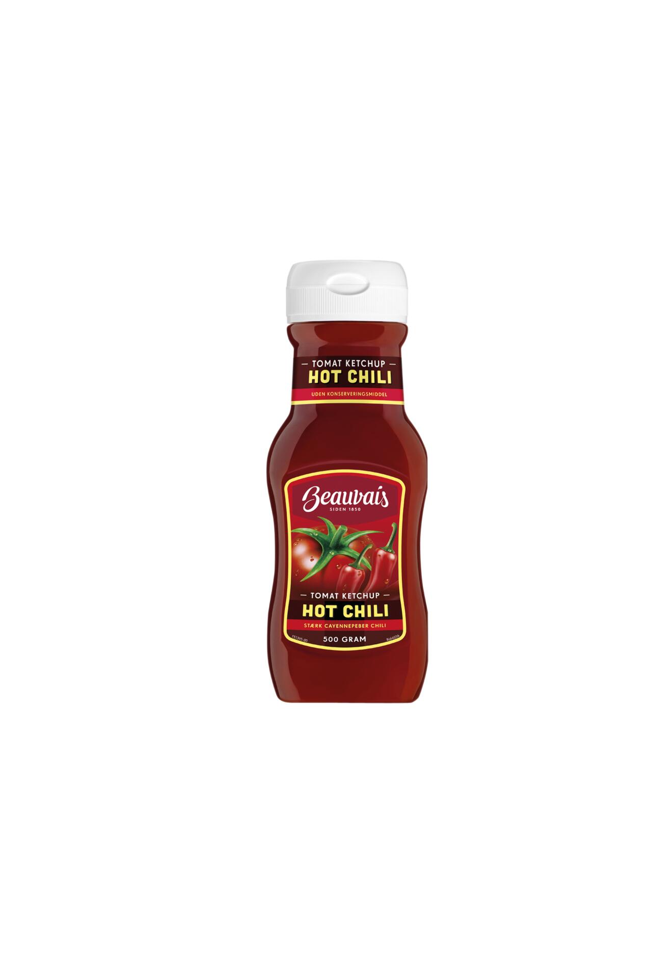 Beau Ketchup Hot Chili 500g image.
