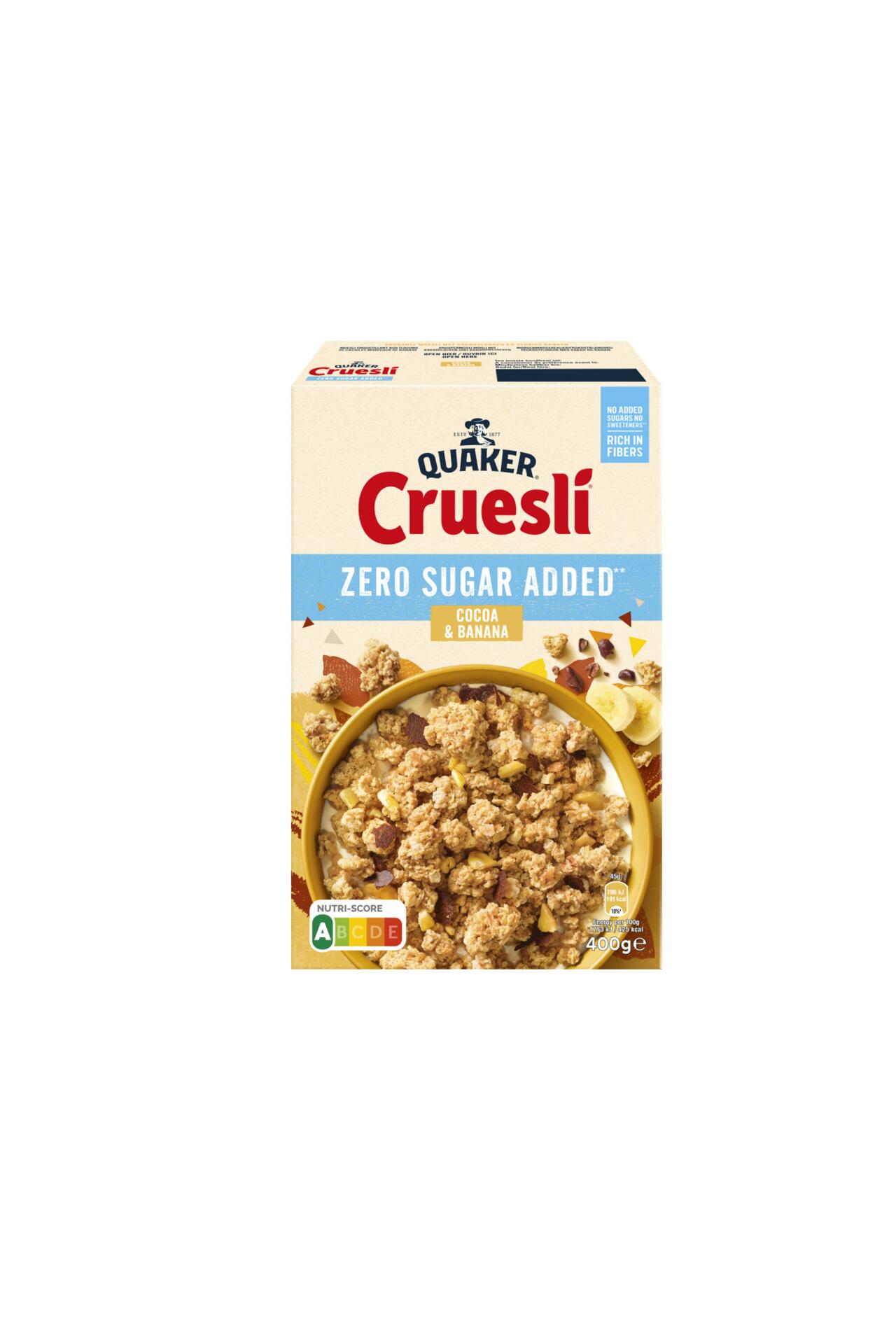 Quaker Cruesli ZSA Cocoa/Bana 400g image.