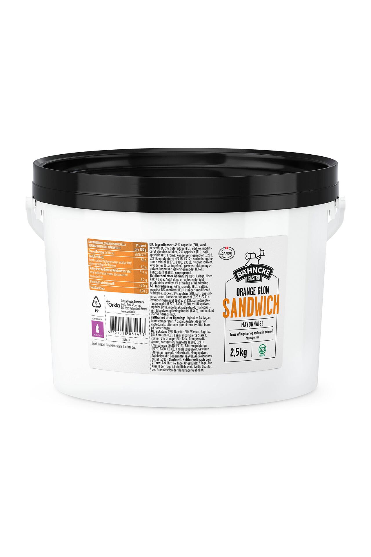 Bähncke Gastro Orange Glow Sandwich Mayonnaise 2,5 kg image.