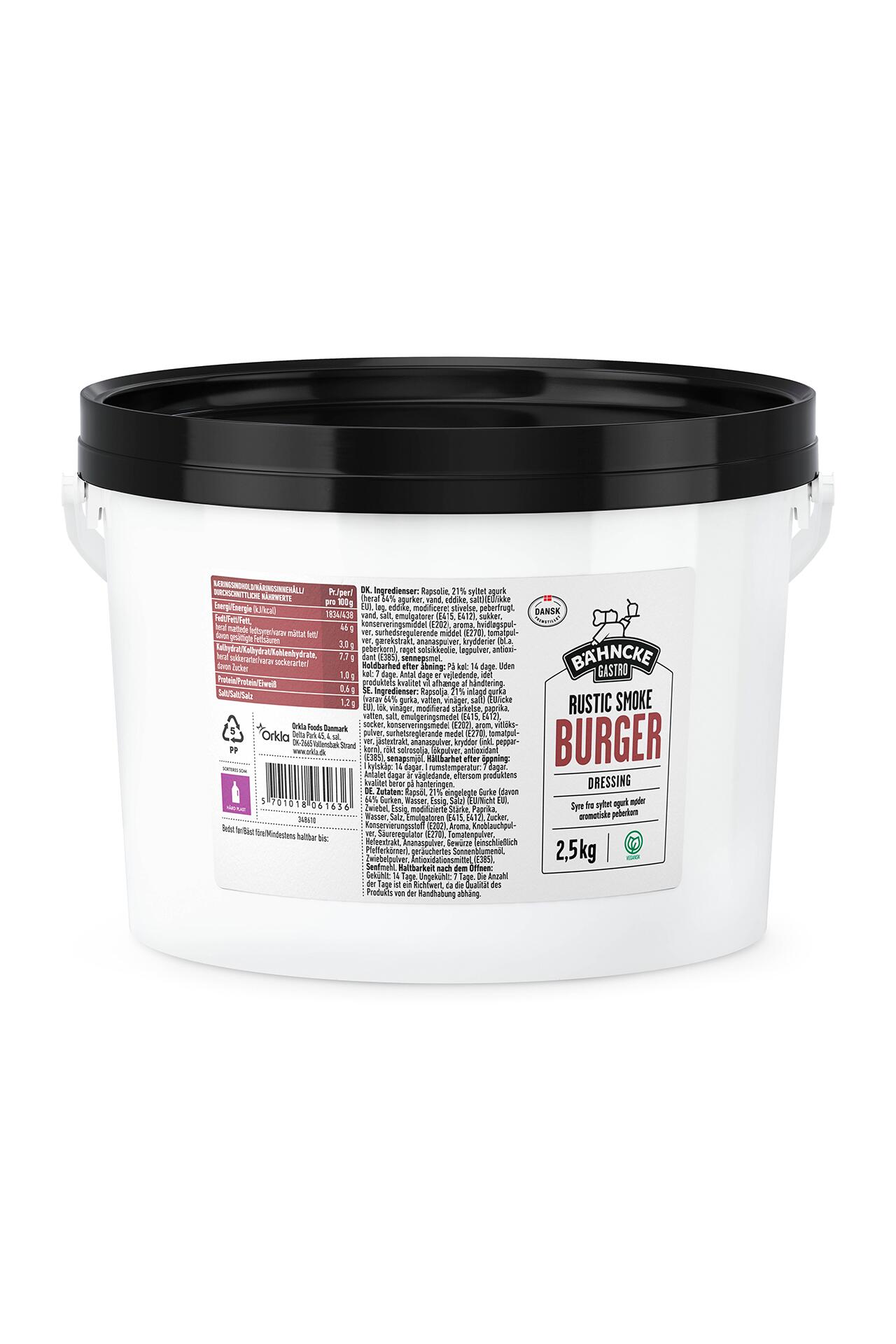 Bähncke Gastro Rustic Smoke Burger Dressing 2,5 kg image.