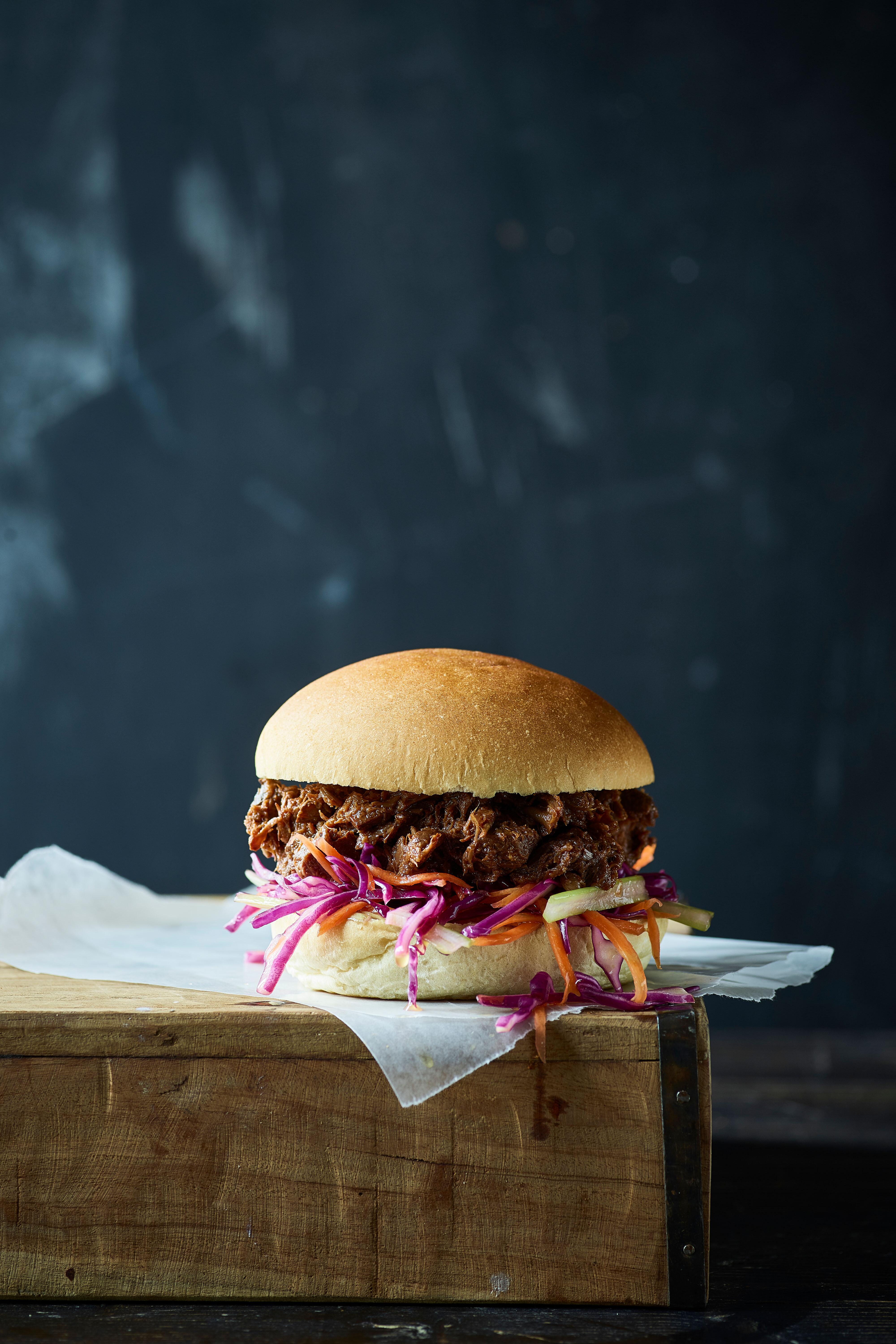 Brioche style burgerbolle image.