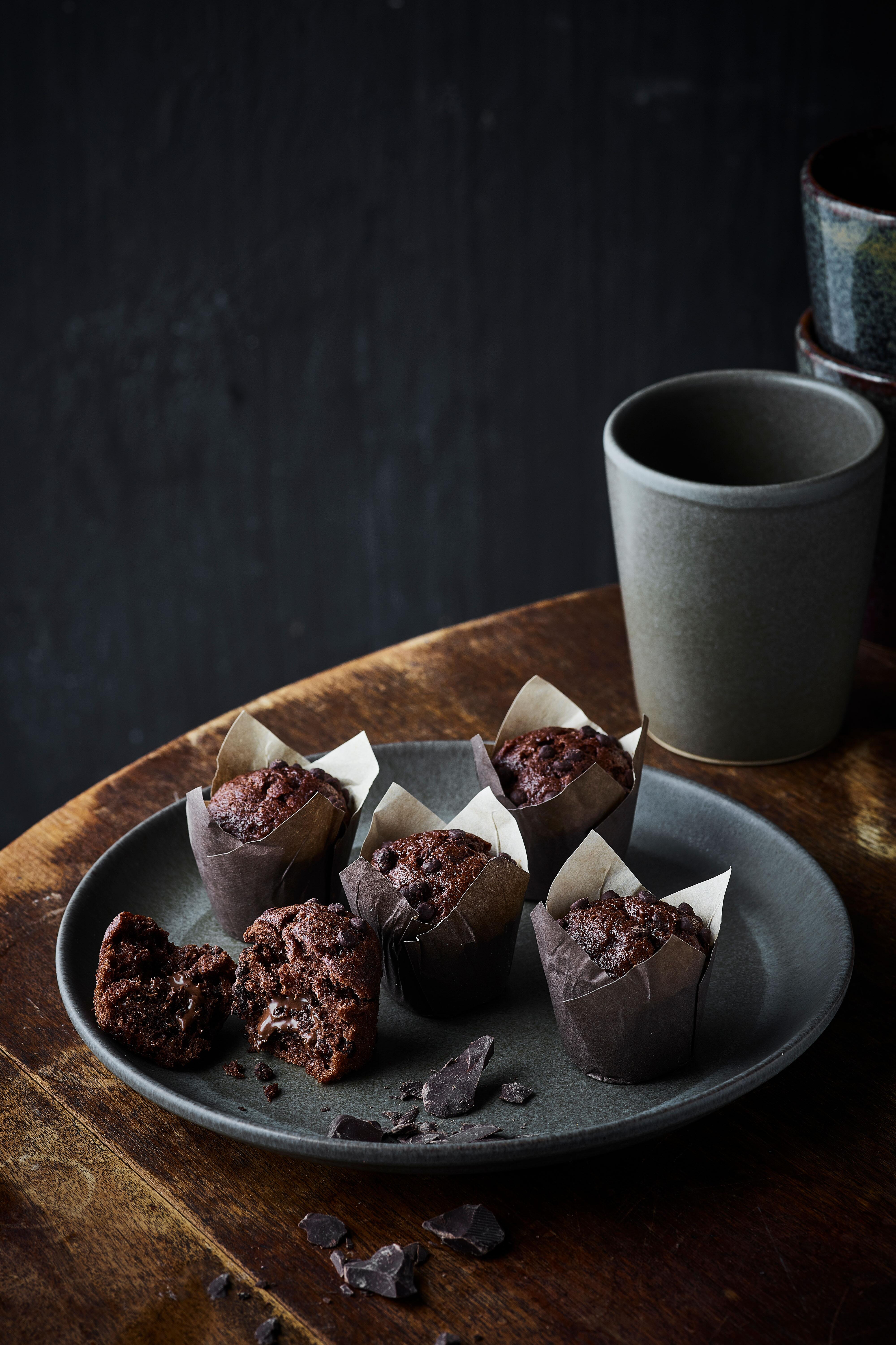 Mini Muffin med chokolade image.