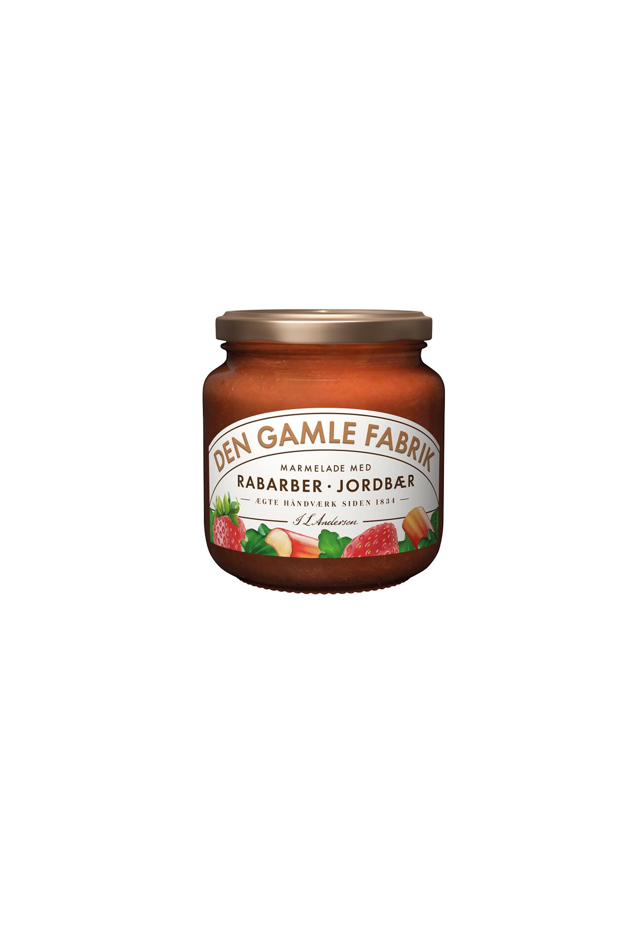 DGF Marmelade Rabarber/Jordbær 600g image.