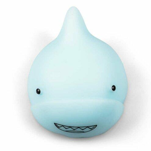 A vibrant baby blue shark that squishes
