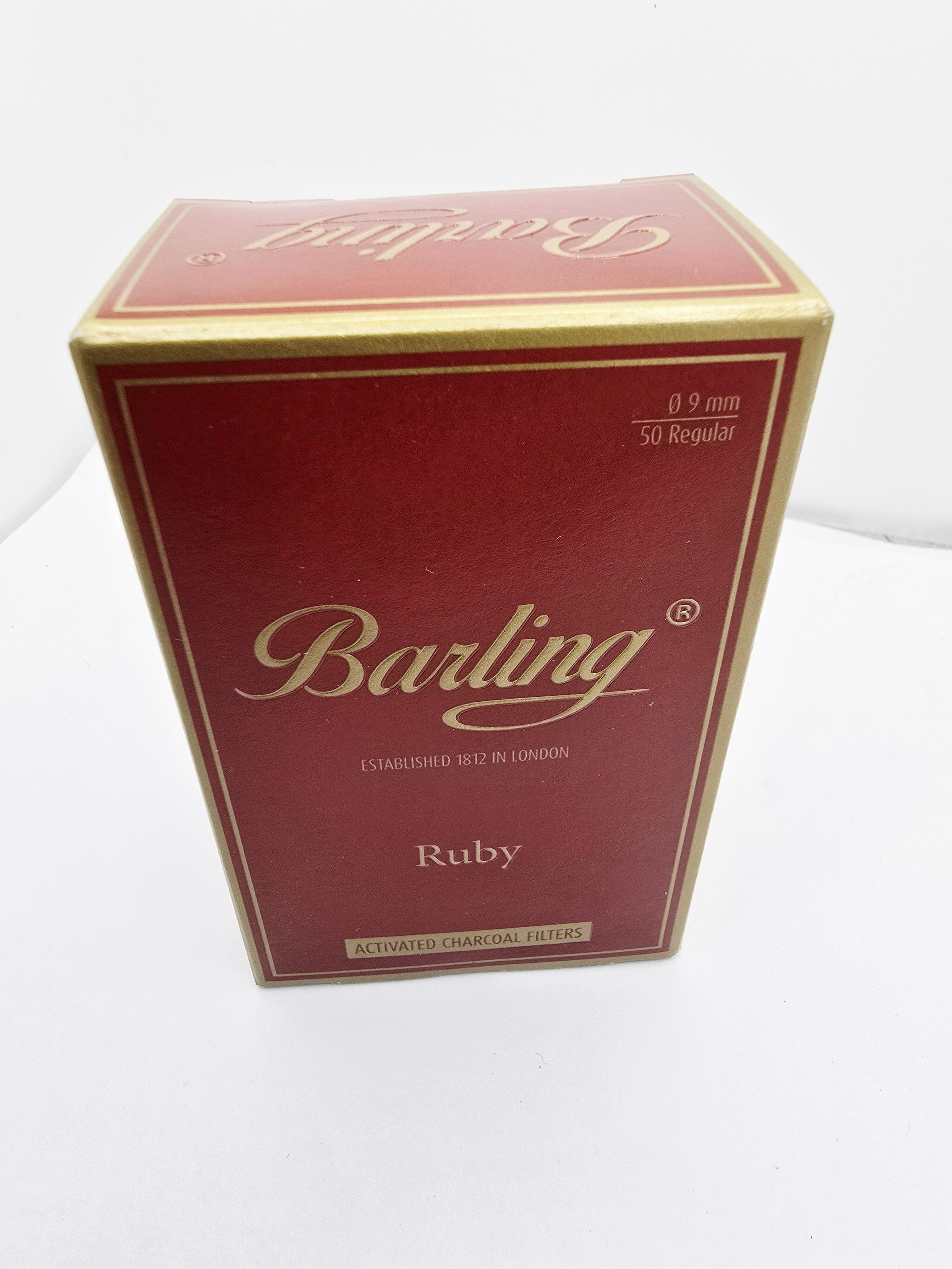 Barling Ruby Activated Charcoal 9mm Pipe Filters (Pack of 50) Pic1