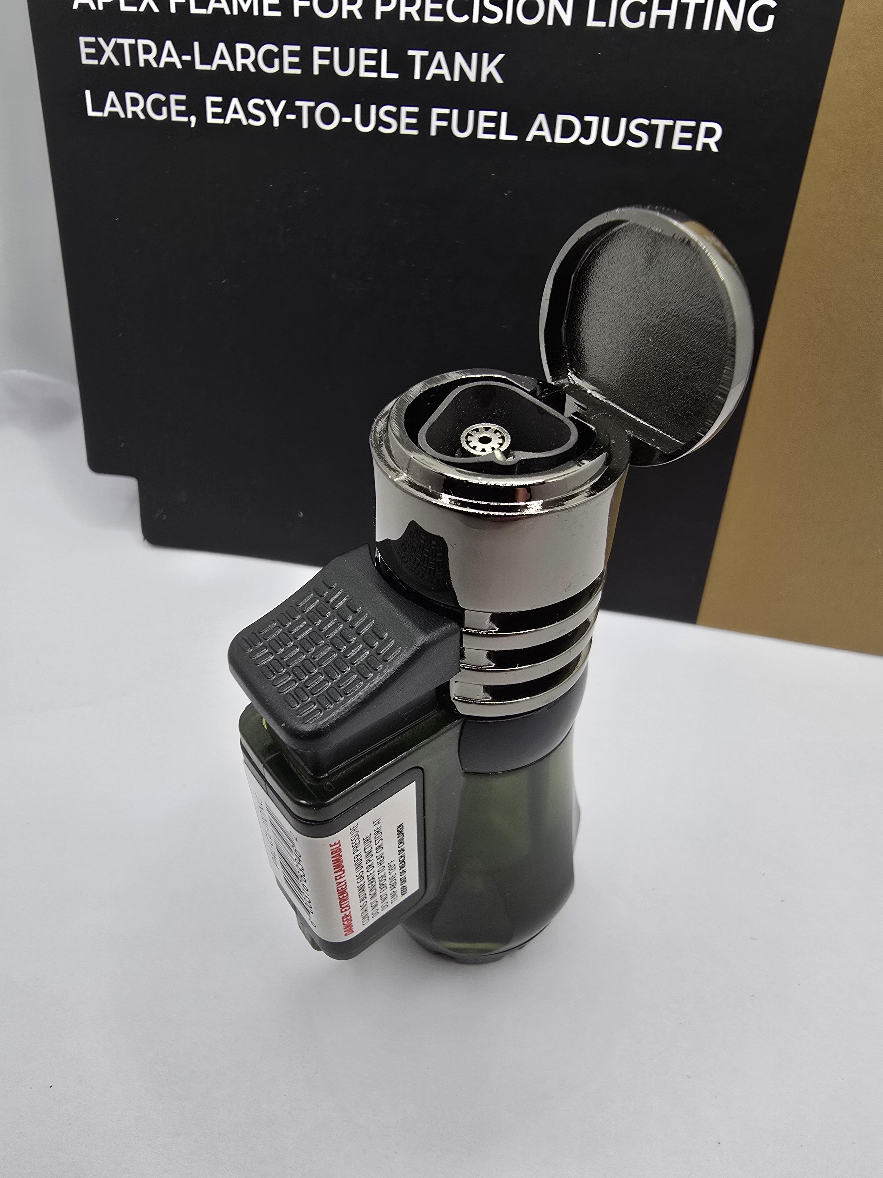 Palió Vesuvio Triple Jet Flame Torch Lighter – Apex Flame Blue, Refillable