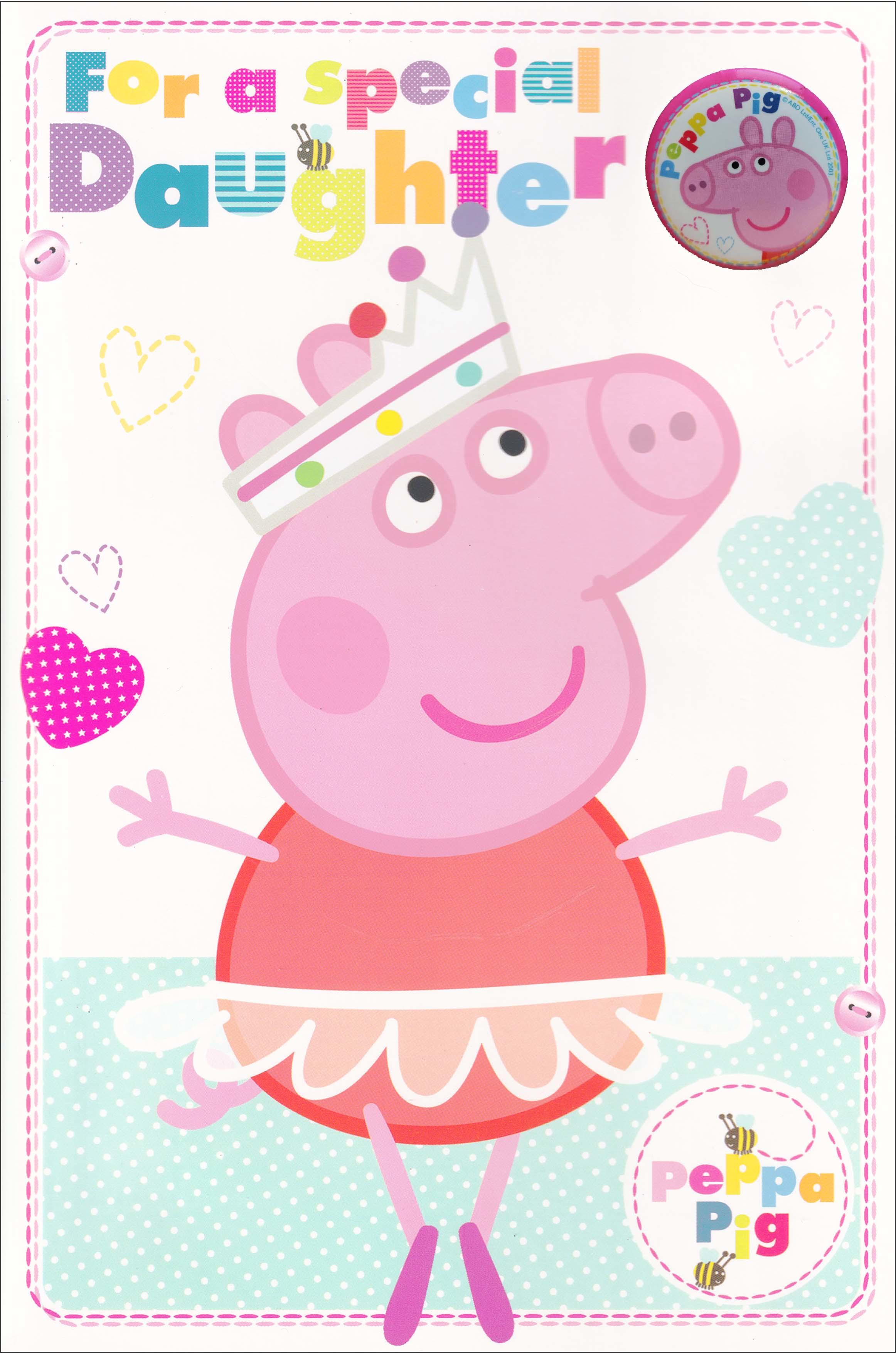 Age 2 Birthday Girl Card Peppa Pig Official Product