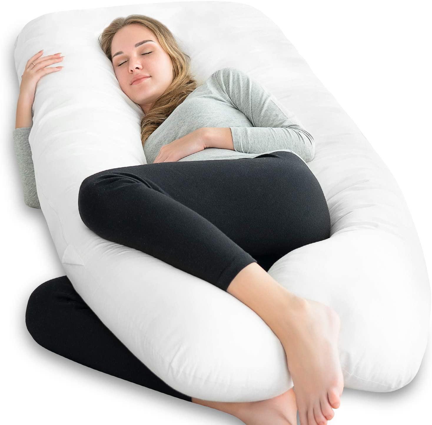 Full Body Pregnancy Pillow w/Cover for Maternity & Pregnant Women  Knee Pillow UK