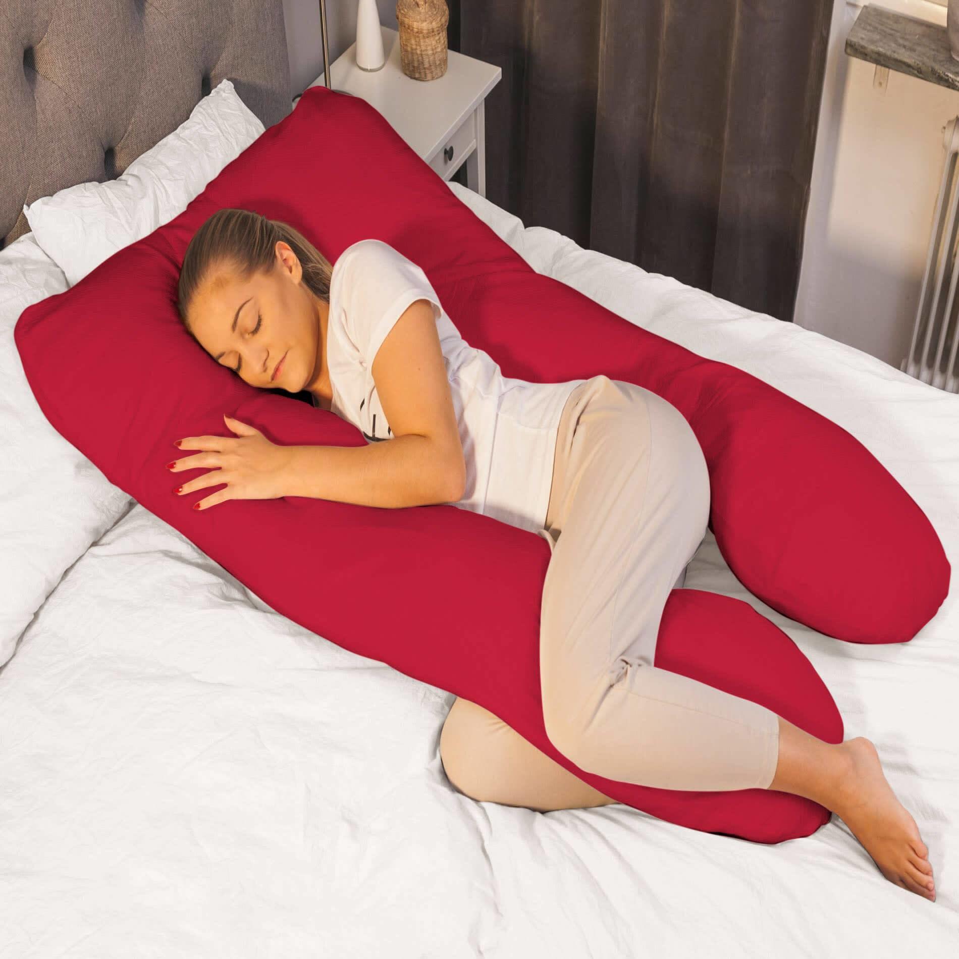 Hips Legs and Belly Polycotton Fabric Filled with 100% Polyester Hollowfibre Comfortable Support for Back 9 FT LONG U Shape PILLOW Maternity Support Full Body Length Back and Bump Support 