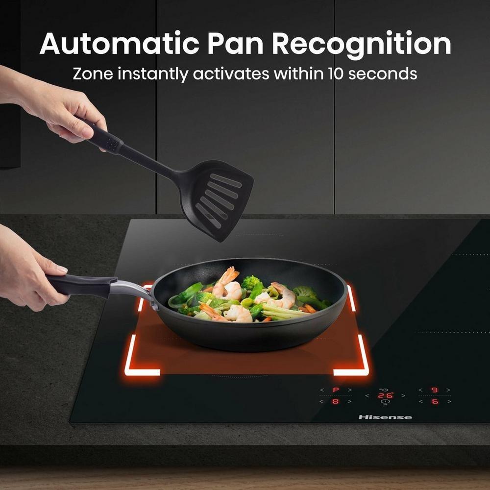 Hisense HI6401BSC 4 Zone Induction Hob - Black