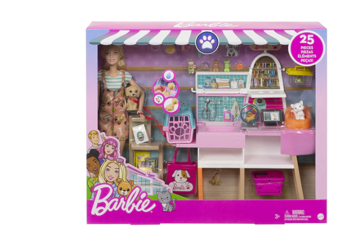 Barbie Pet Supply Store Doll Costume Puppy Kitten 25 Pcs Play