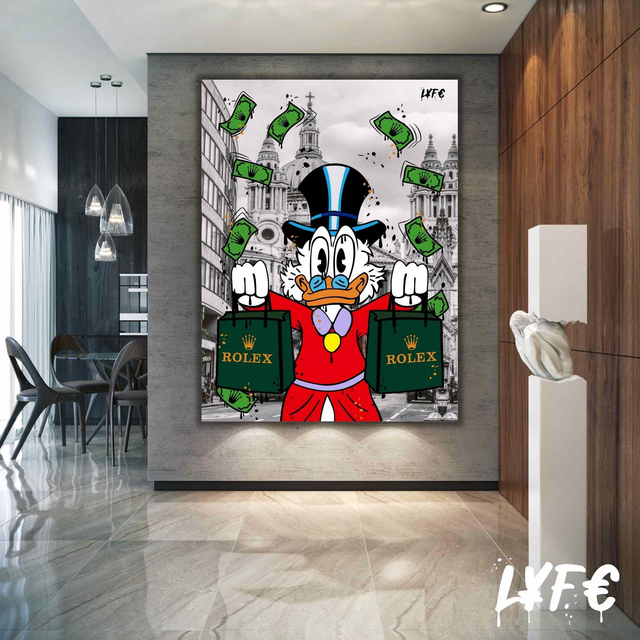 Alec Monopoly Art inspired - Scrooge McDuck by Louis selling Vuitton